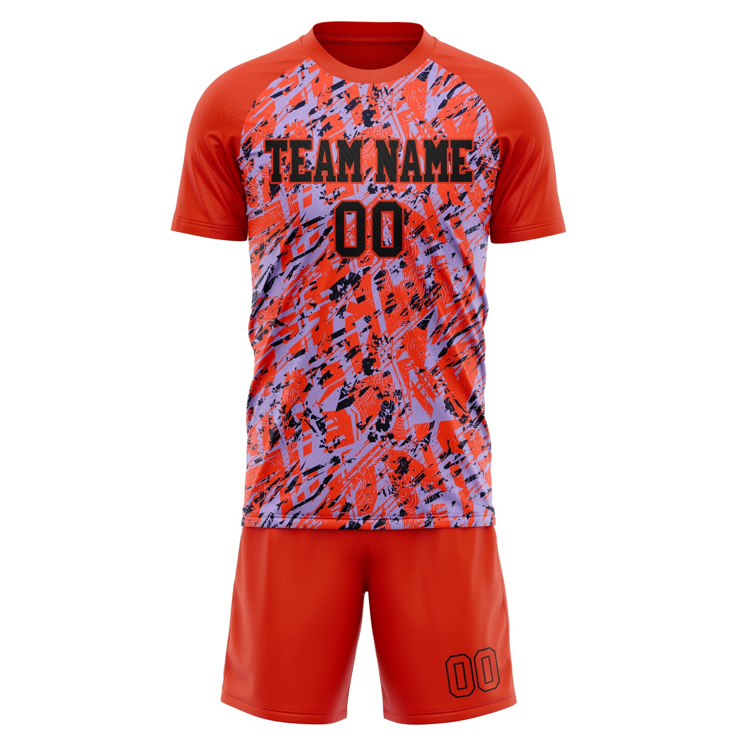Custom Red Black GeometricalPattern Soccer Jersey