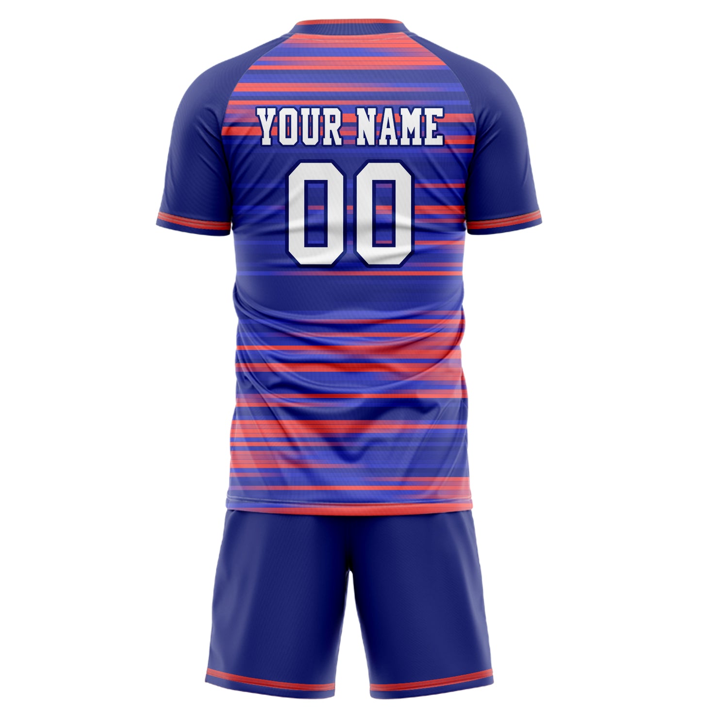 Custom Royal Red GeometricalPattern Soccer Jersey