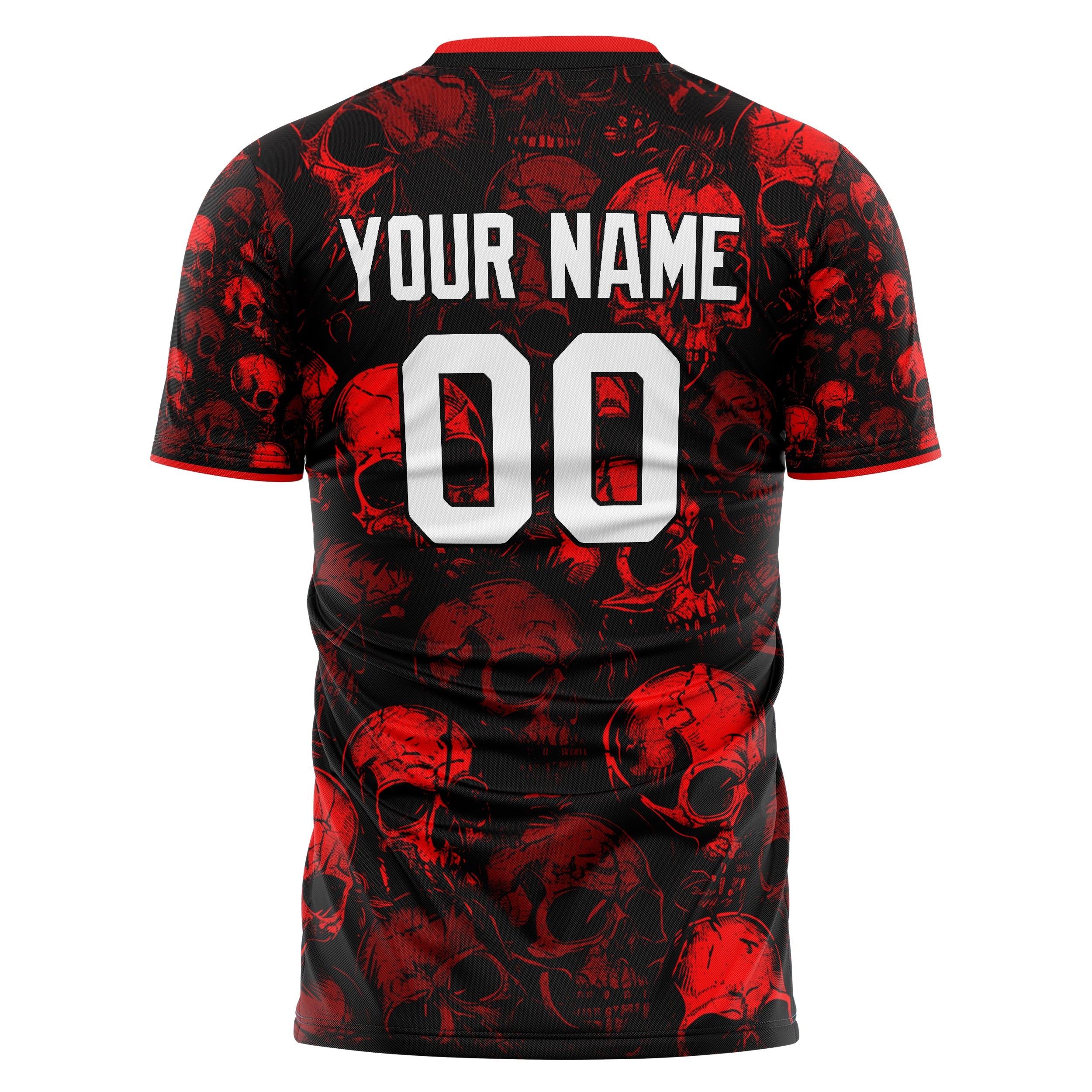 Custom Red Skull Soccer Jersey