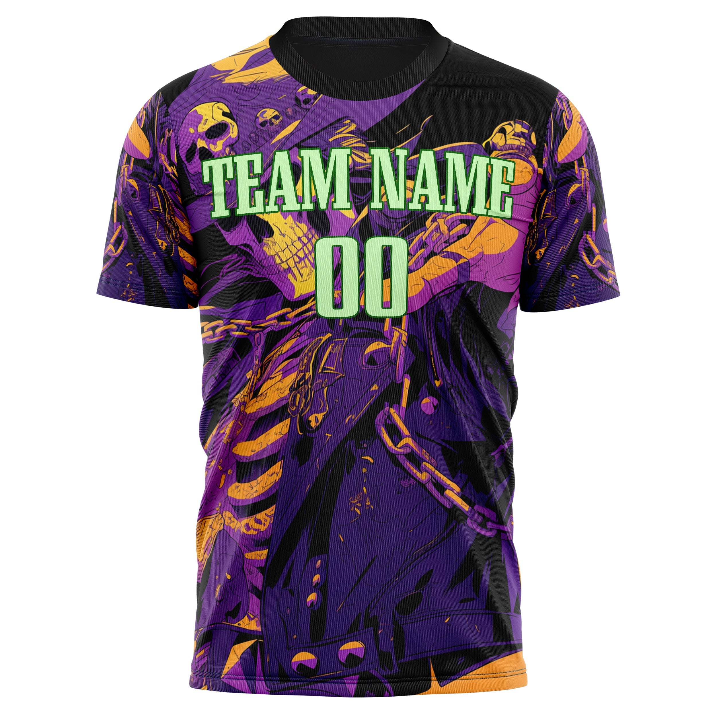 Custom Purple Skull Soccer Jersey