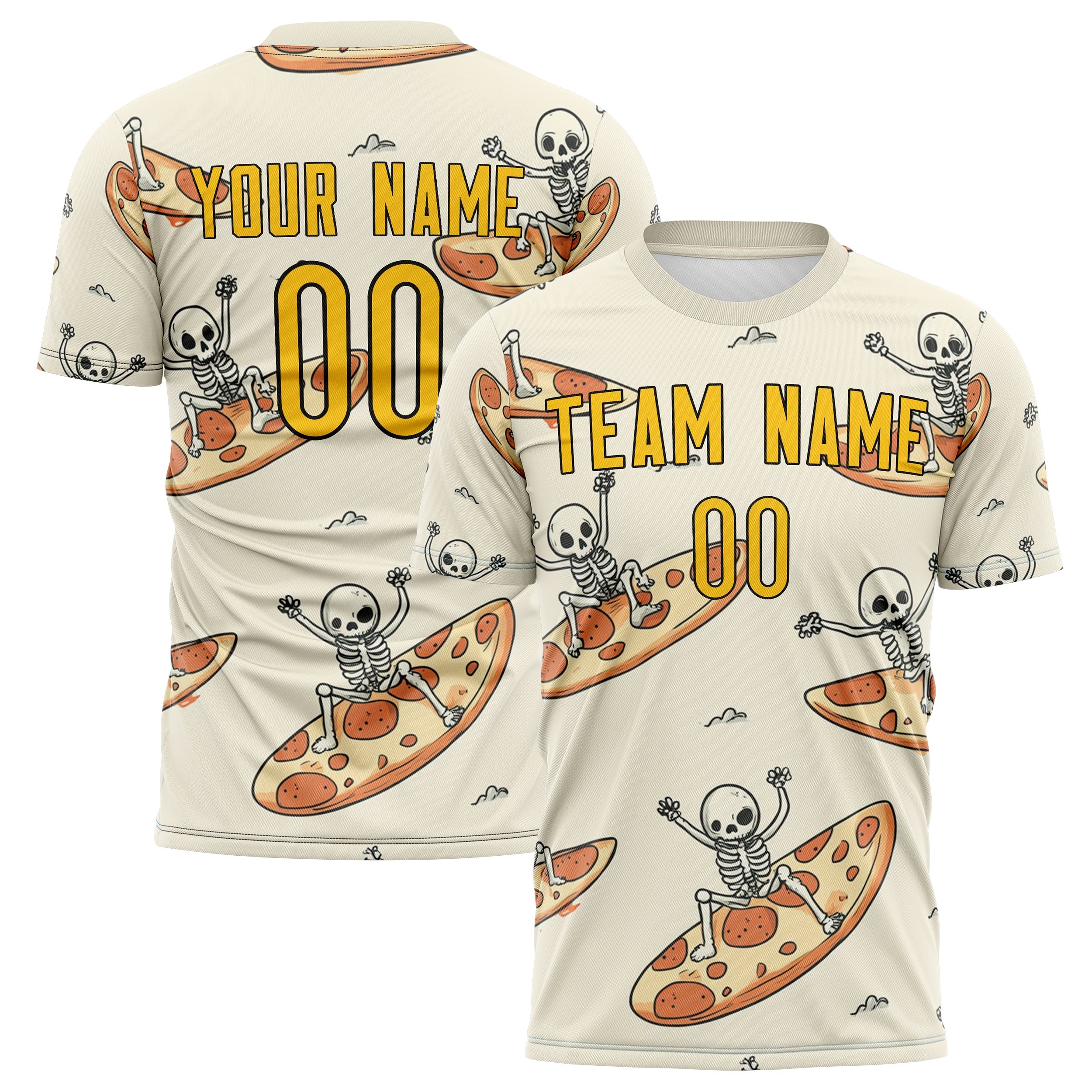 Custom Cream Skull Soccer Jersey FT04240816SK007