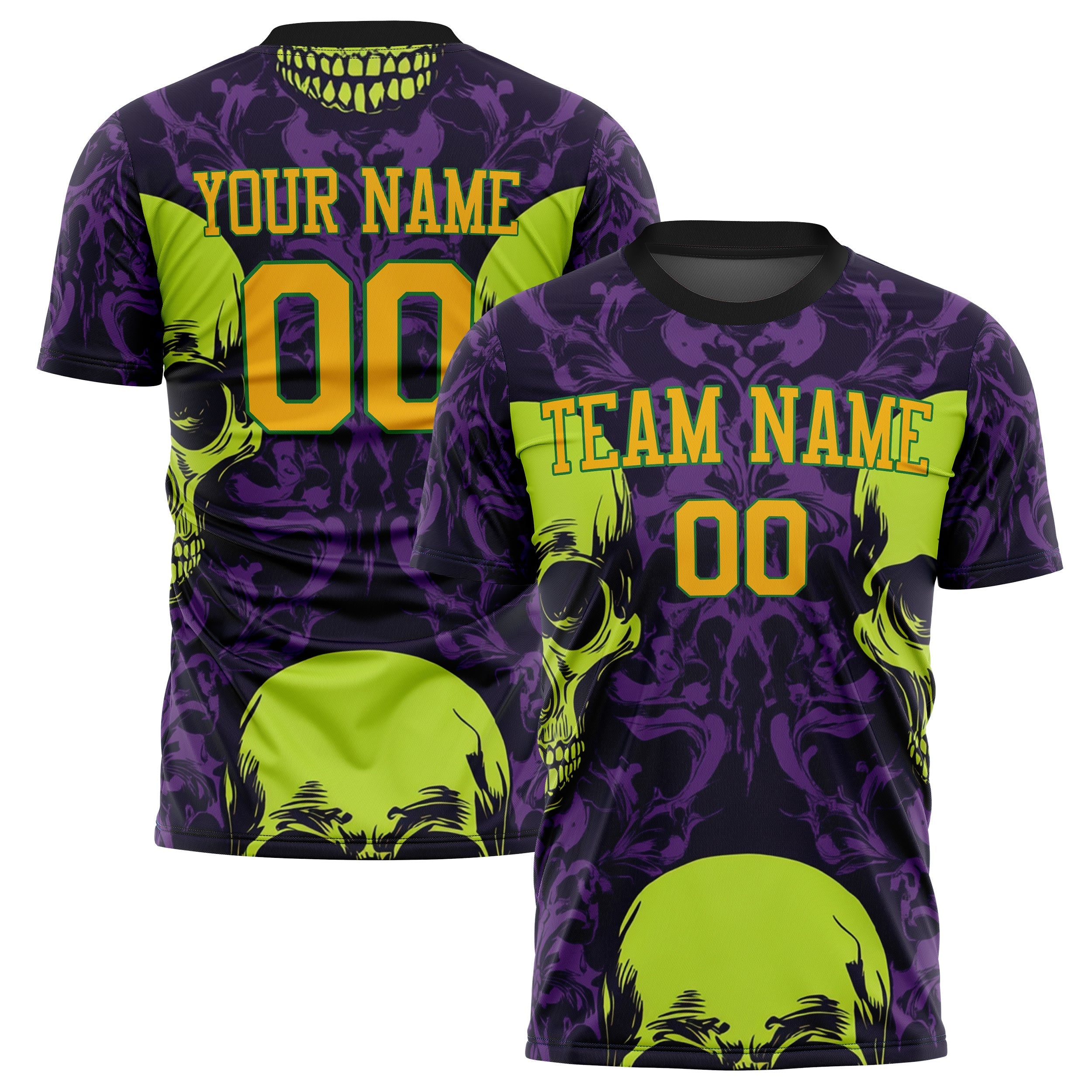 Custom Purple Skull Soccer Jersey FT04240816SK019