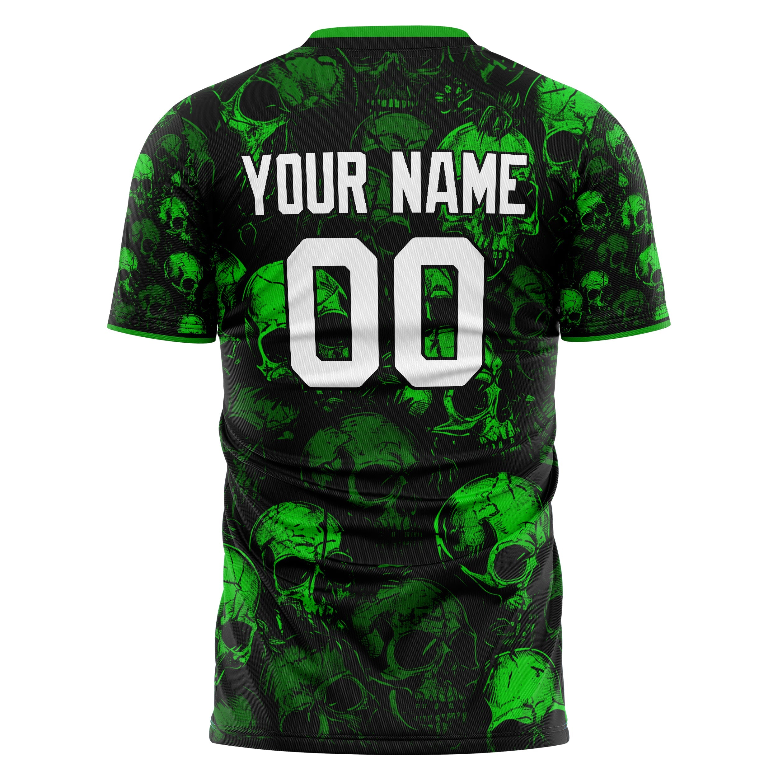 Custom Green Skull Soccer Jersey