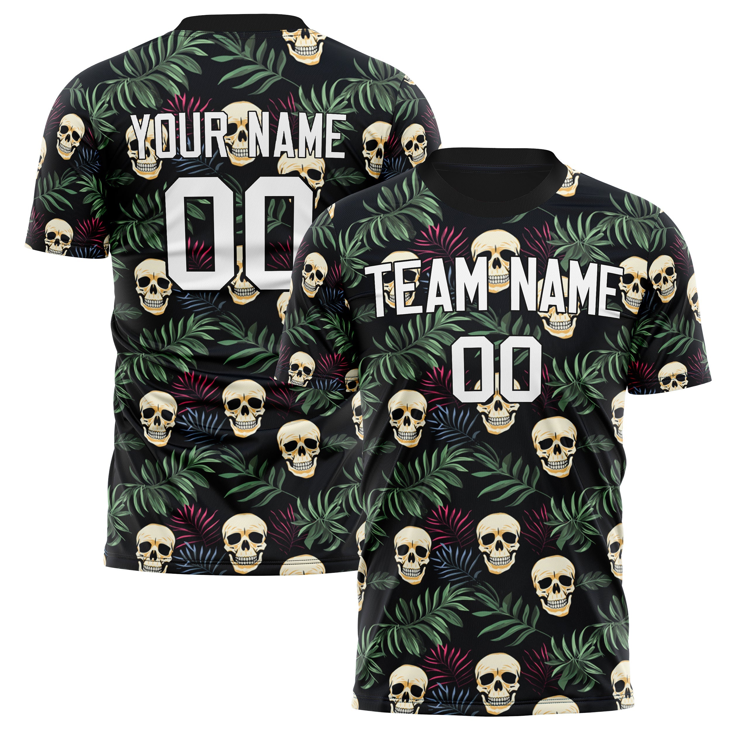 Custom Green Skull Soccer Jersey FT04240816SK024