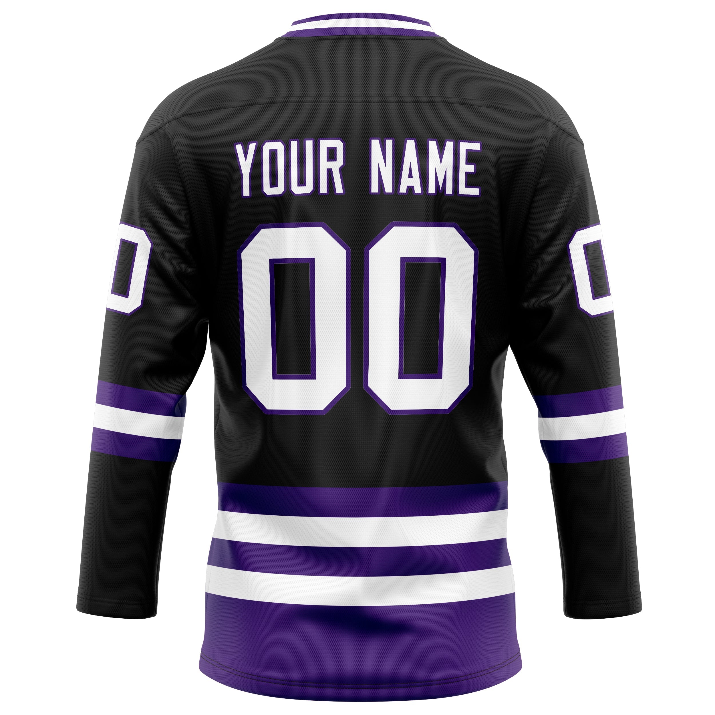 Custom Black Purple Solid Colour Hockey Jersey