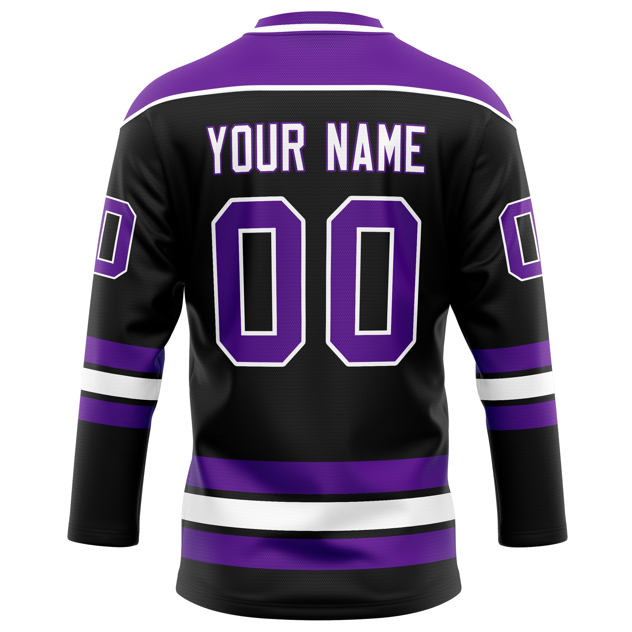 Custom Black Purple Solid Colour Hockey Jersey