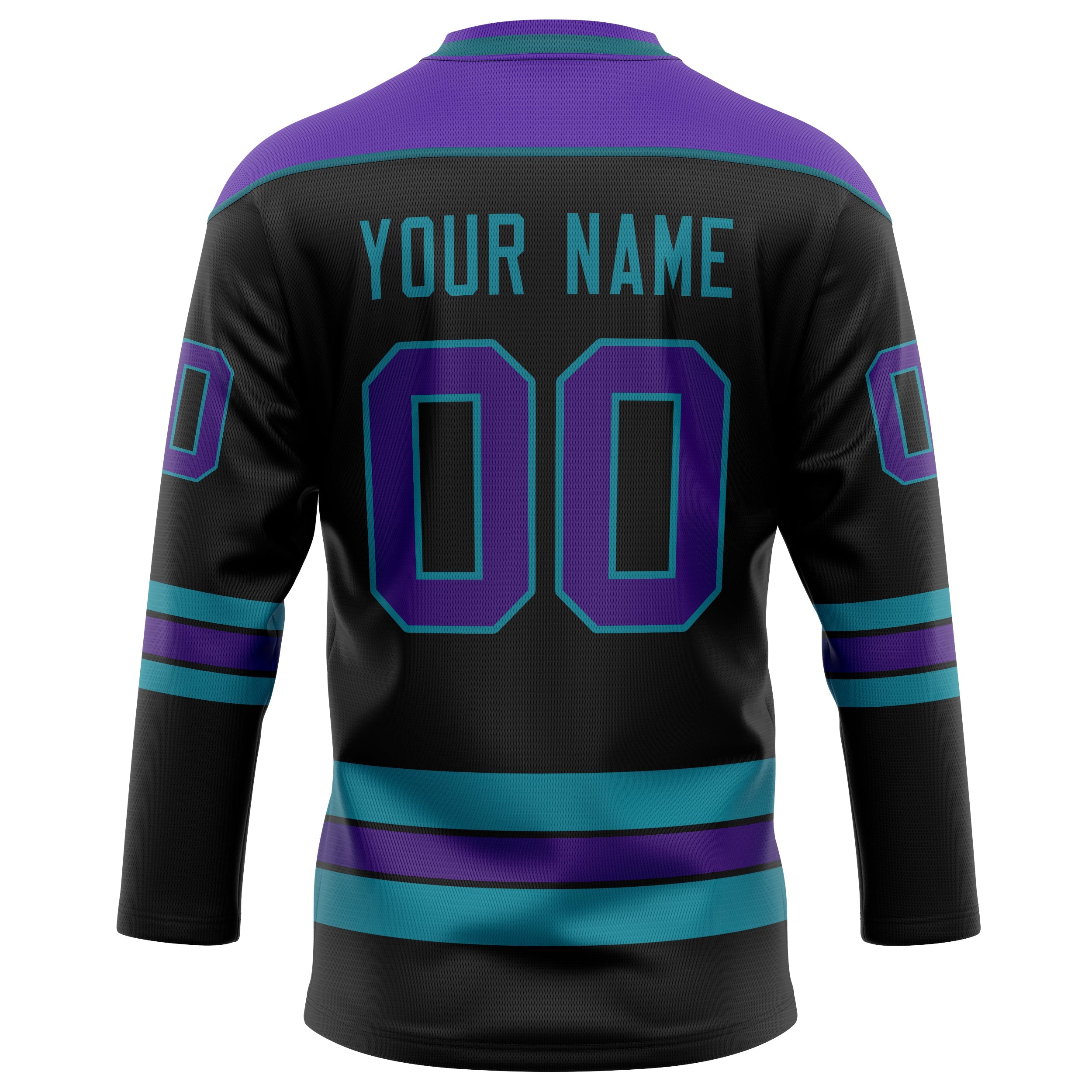 Custom Black Purple Solid Colour Hockey Jersey