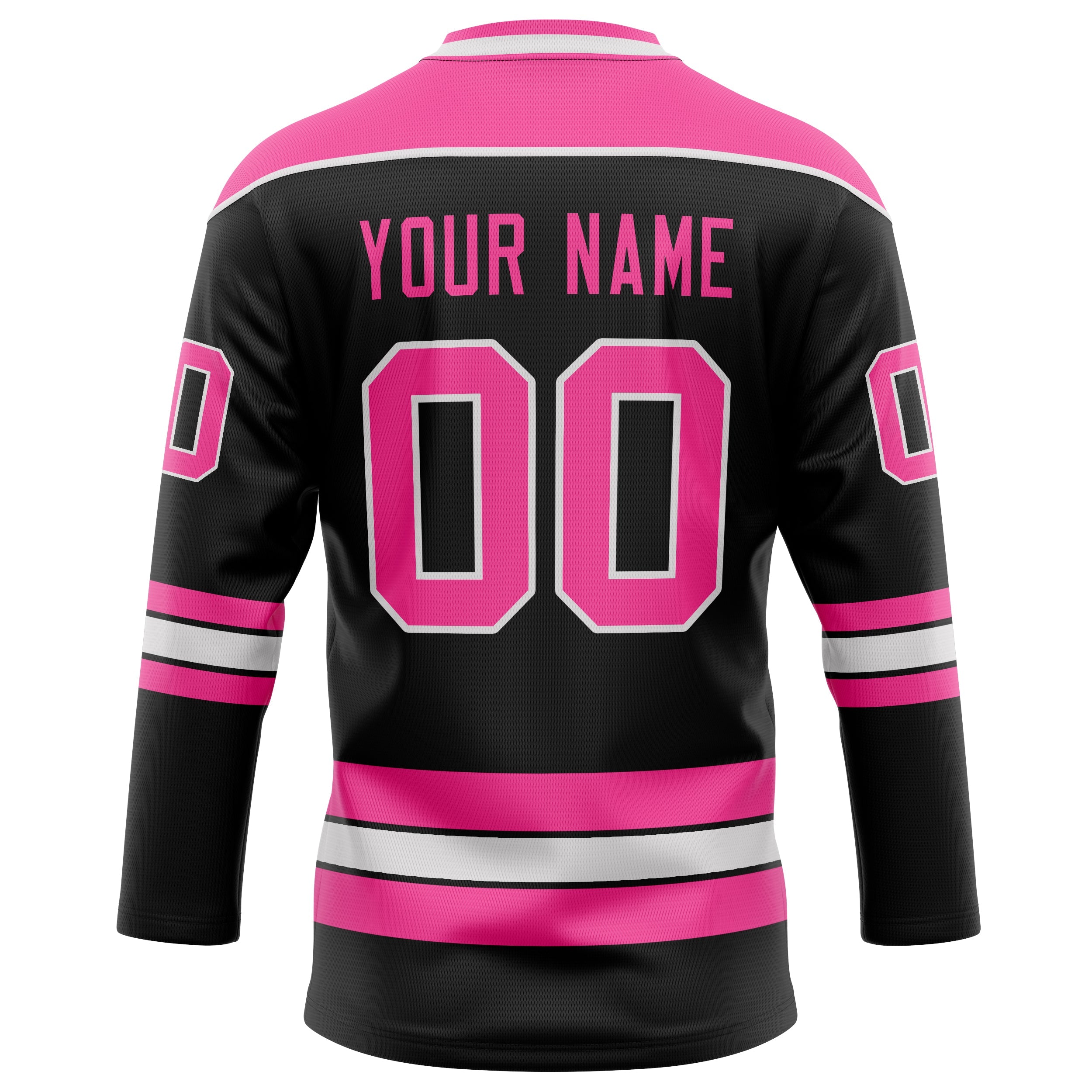 Custom Black Pink Solid Colour Hockey Jersey