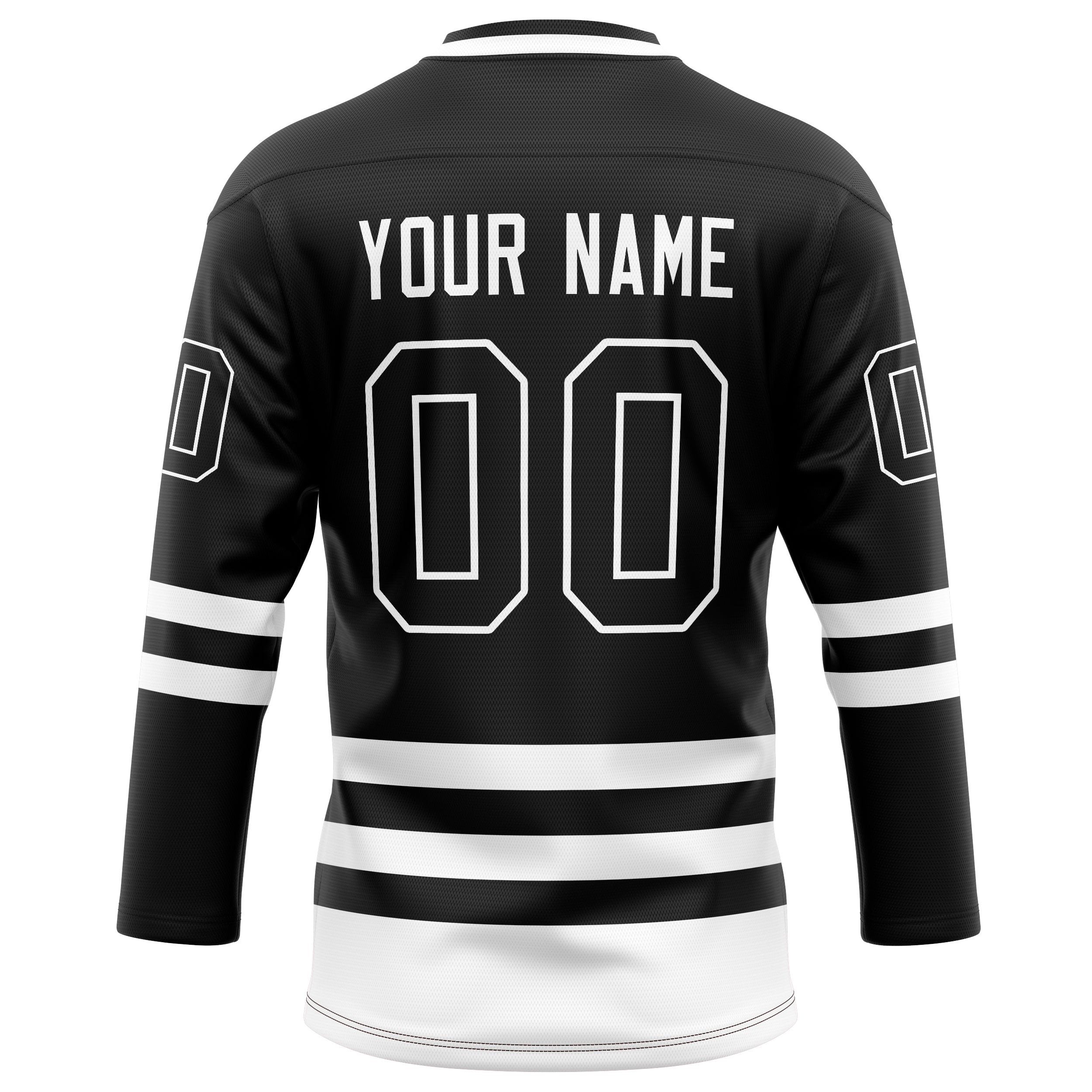 Custom Black White Solid Colour Hockey Jersey