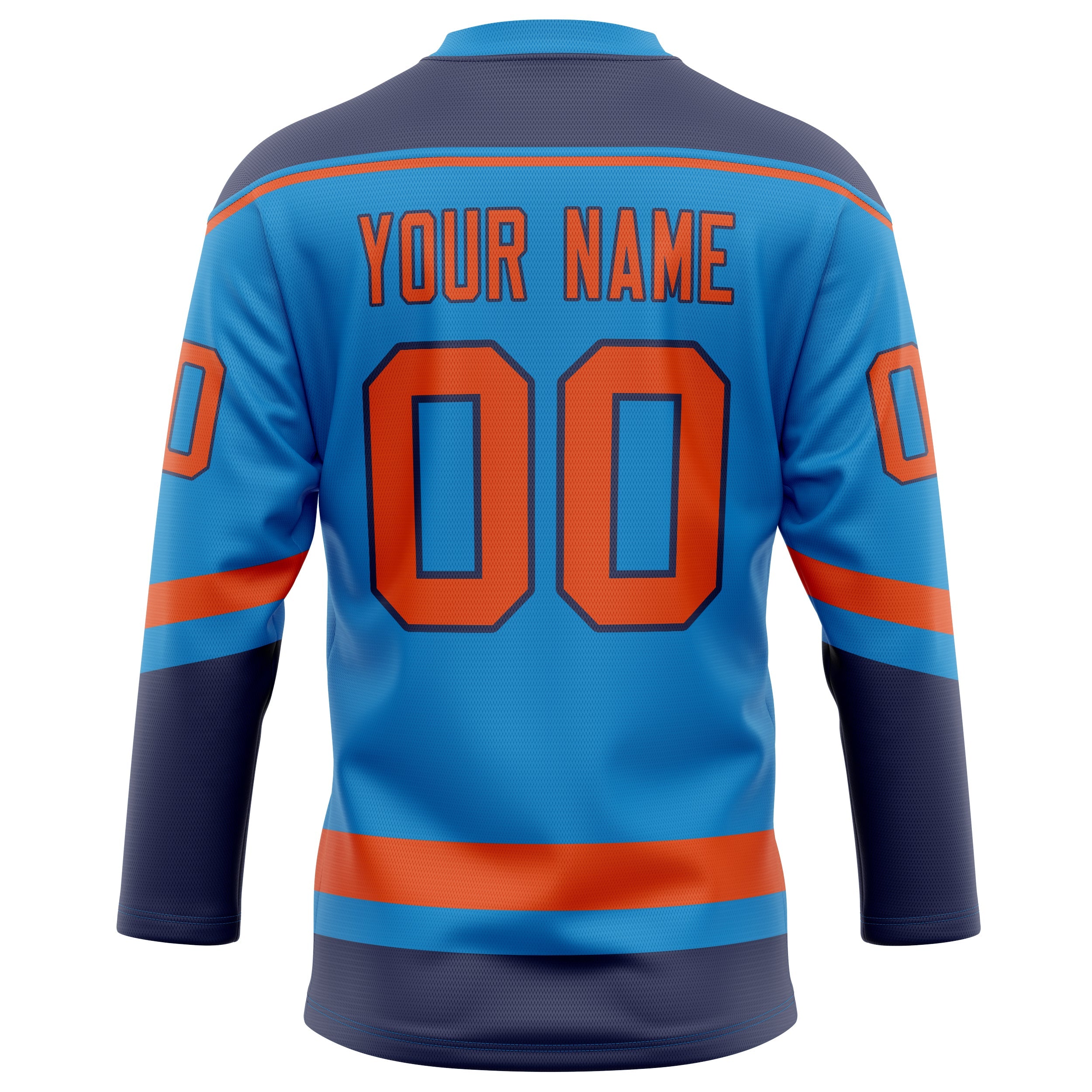 Custom Blue Red Solid Colour Hockey Jersey