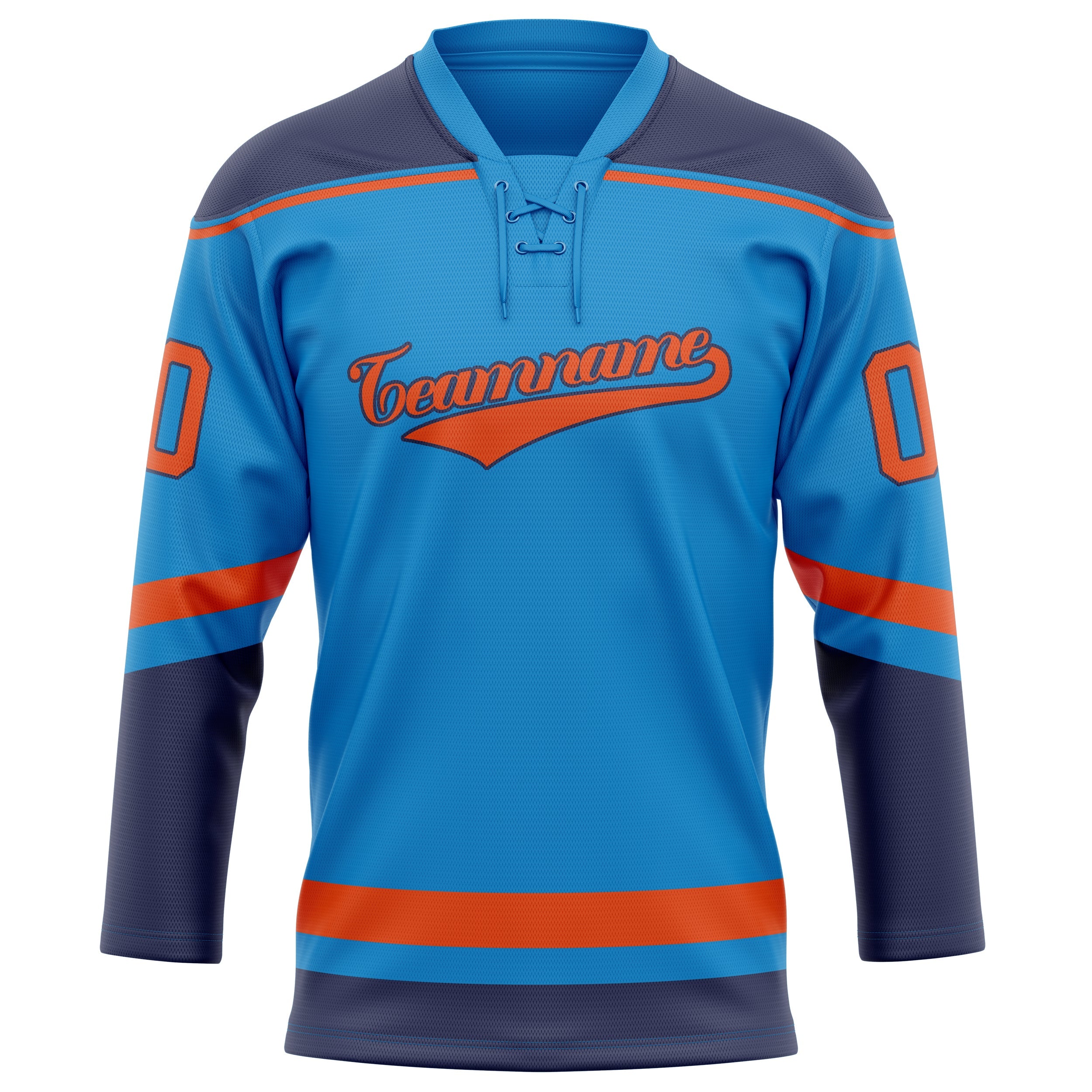 Custom Blue Red Solid Colour Hockey Jersey