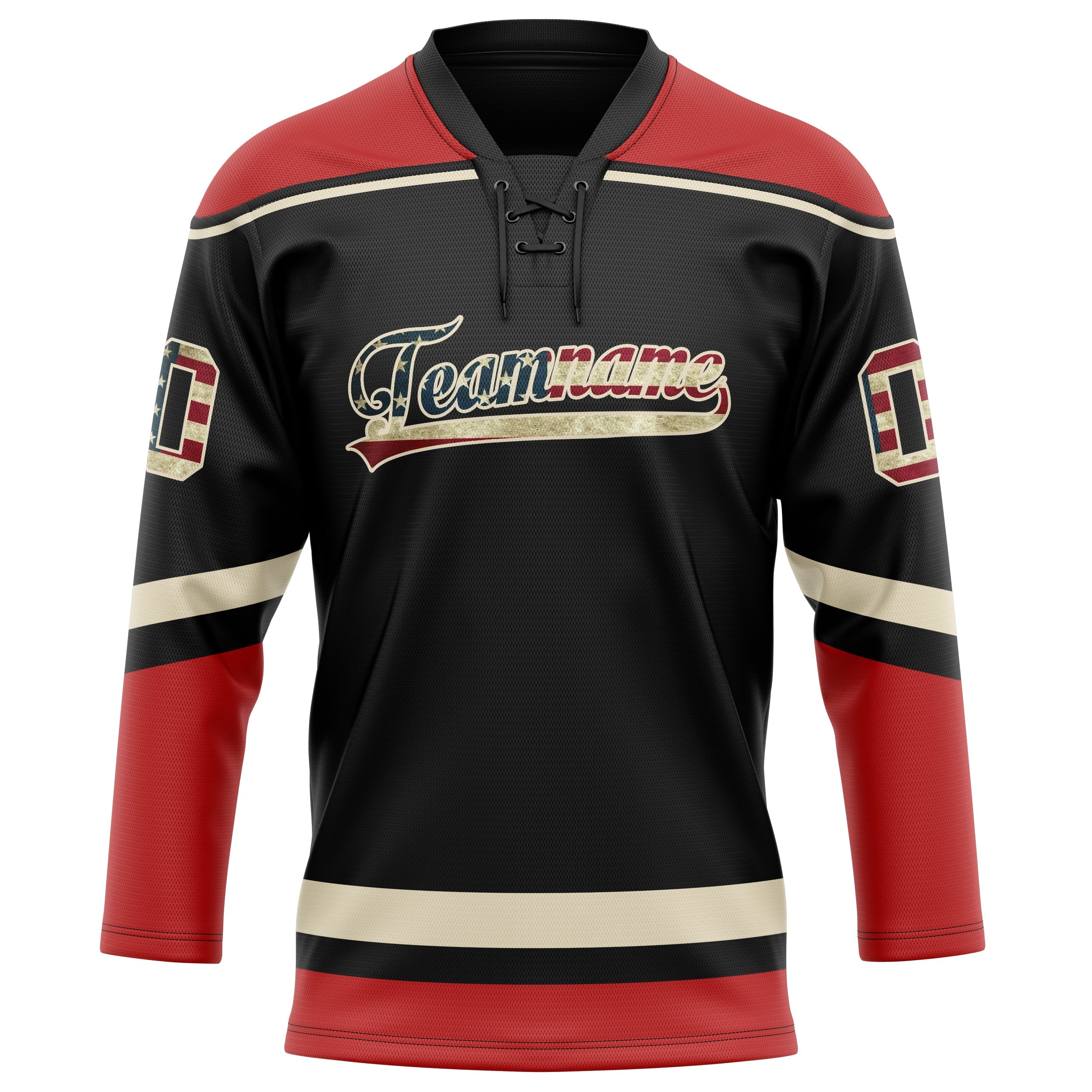 Custom Brown Red Solid Colour Hockey Jersey