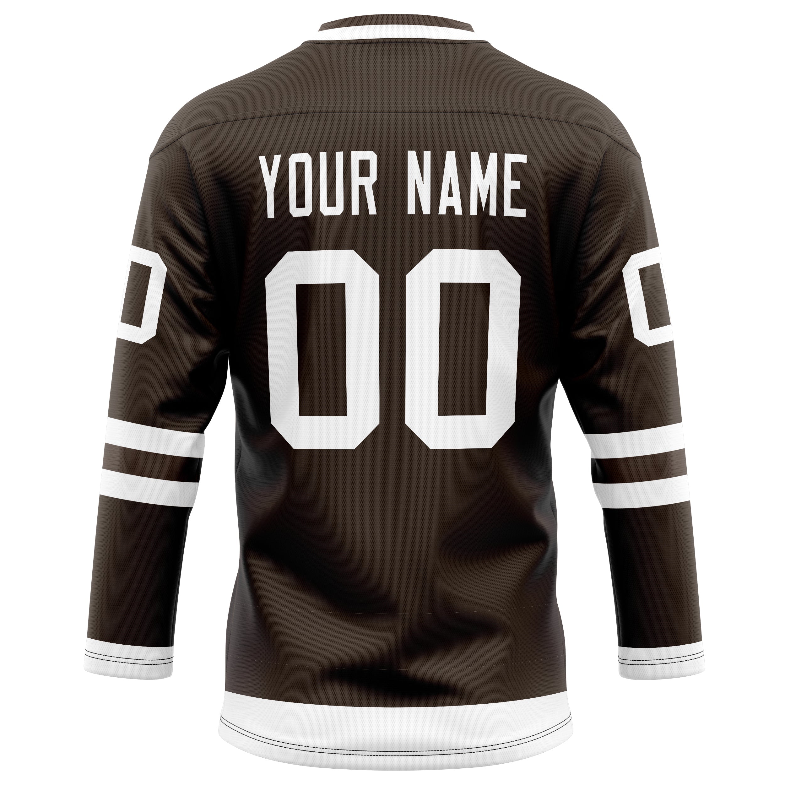 Custom Brown White Solid Colour Hockey Jersey
