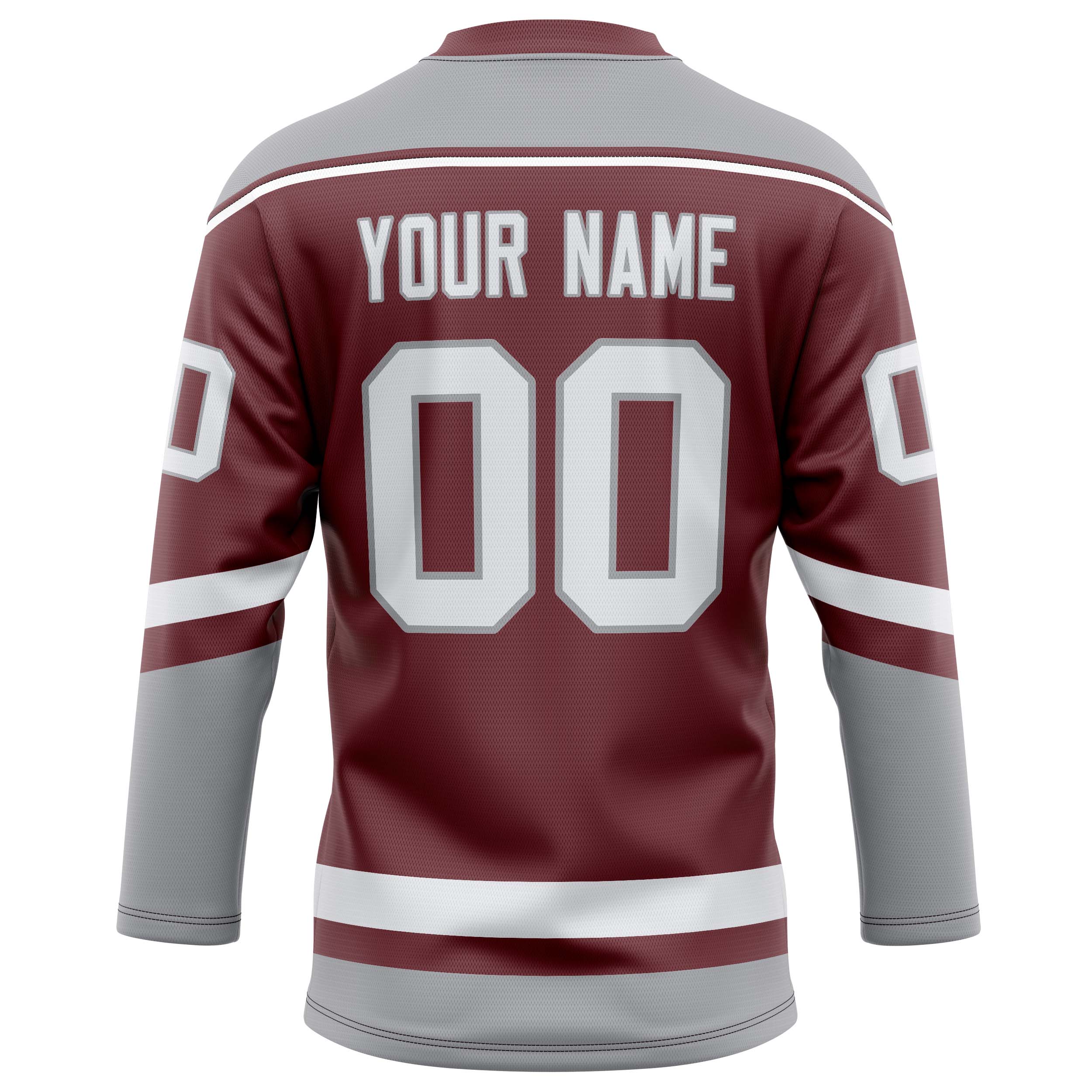 Custom Brown Gray Solid Colour Hockey Jersey