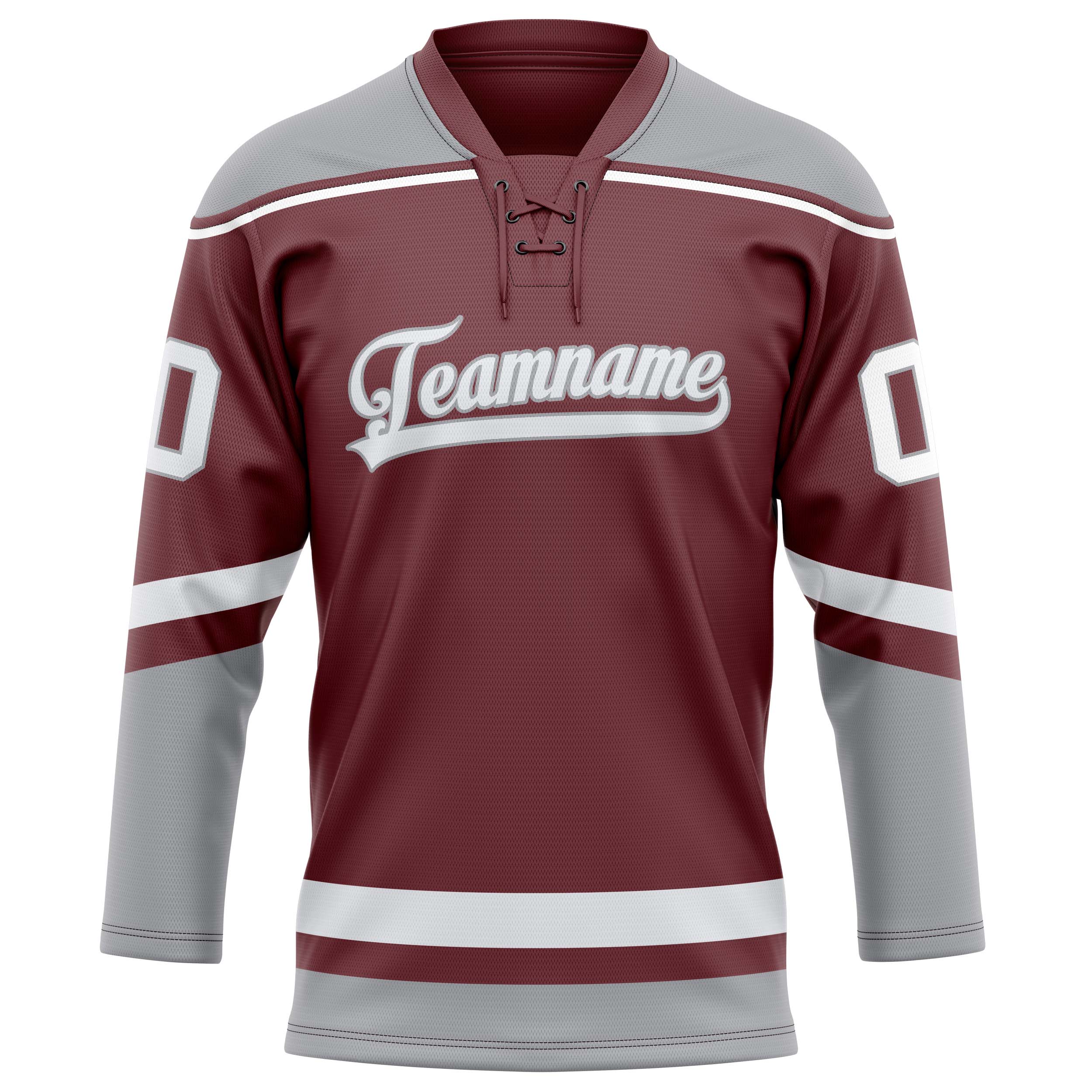 Custom Brown Gray Solid Colour Hockey Jersey