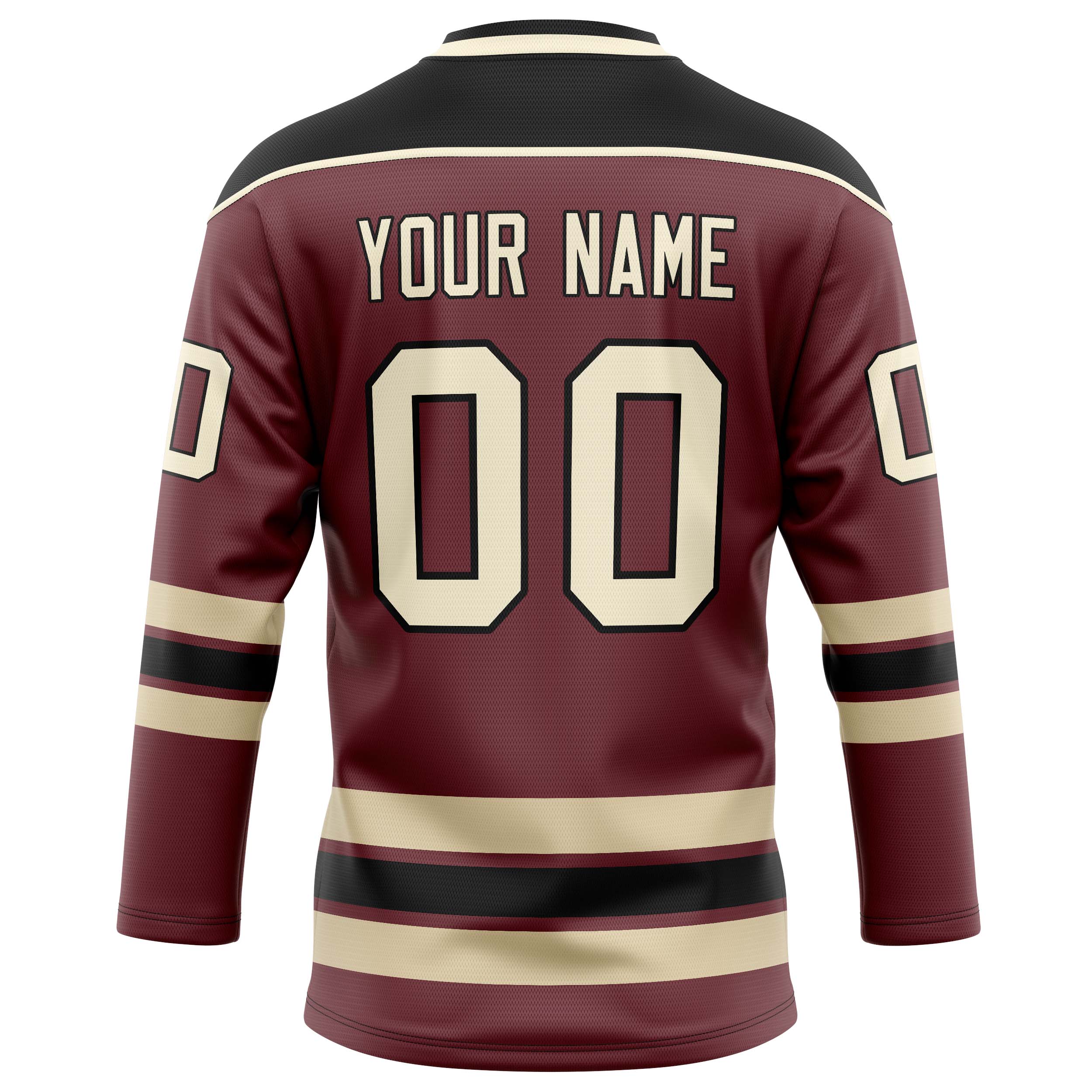 Custom Brown Black Solid Colour Hockey Jersey