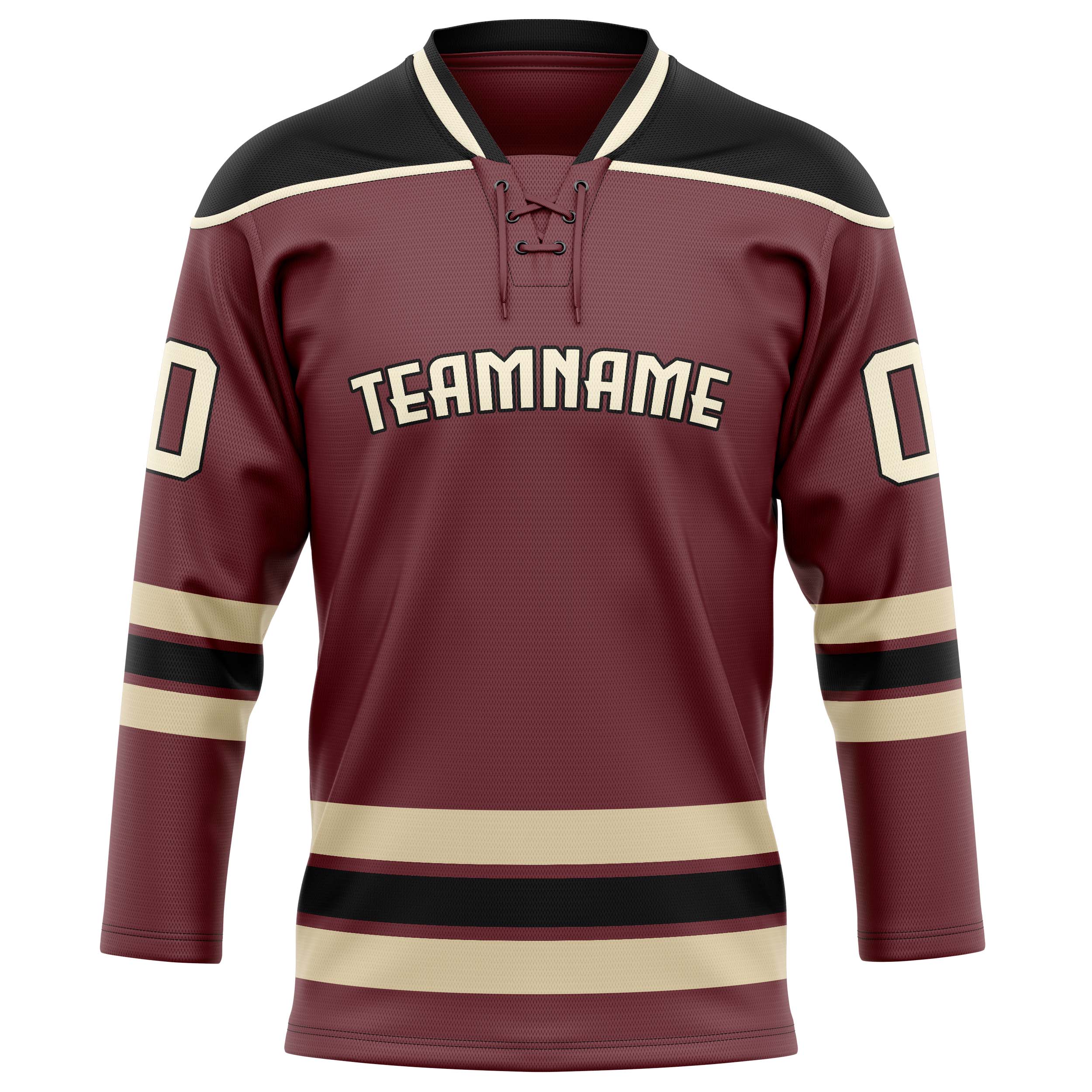 Custom Brown Black Solid Colour Hockey Jersey