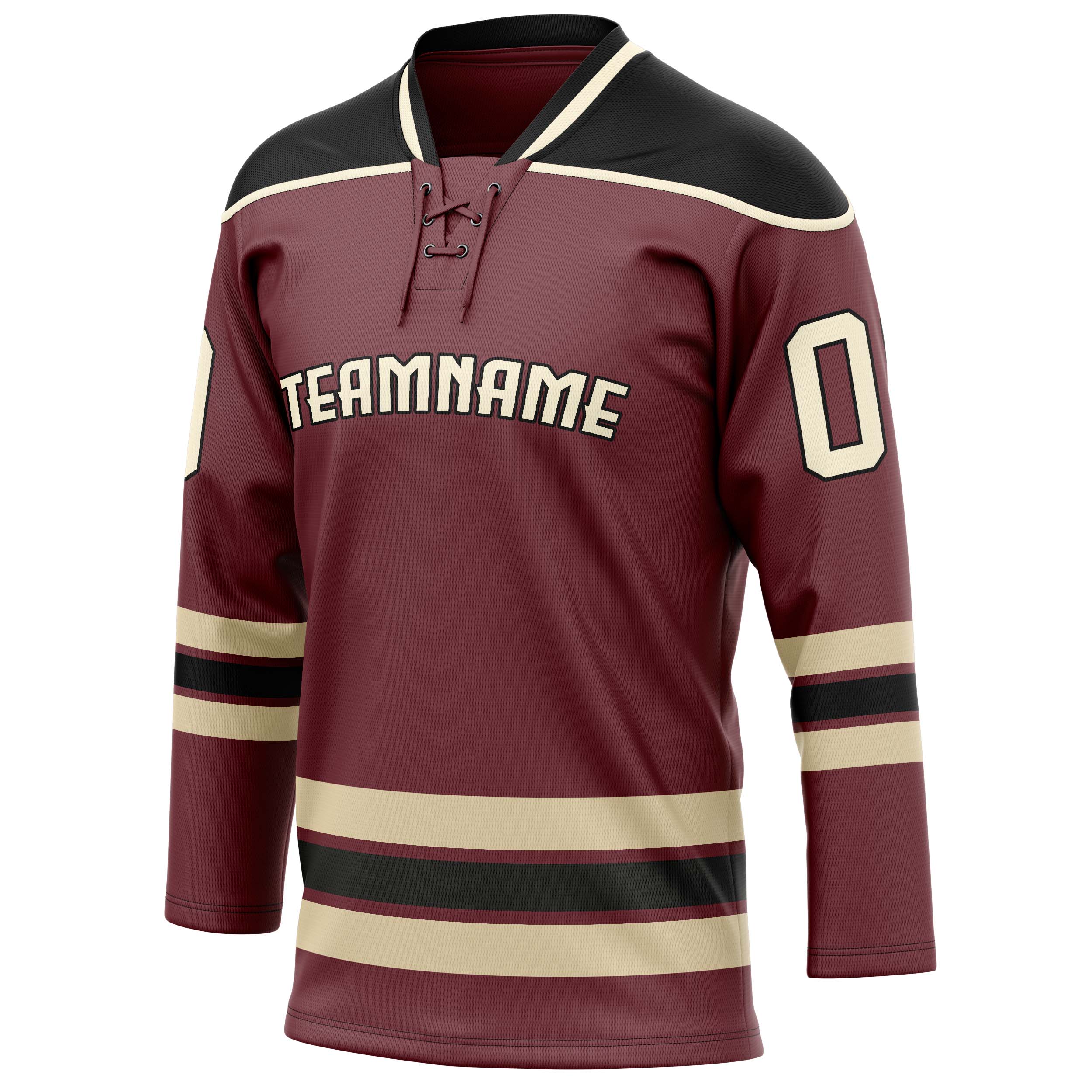 Custom Brown Black Solid Colour Hockey Jersey