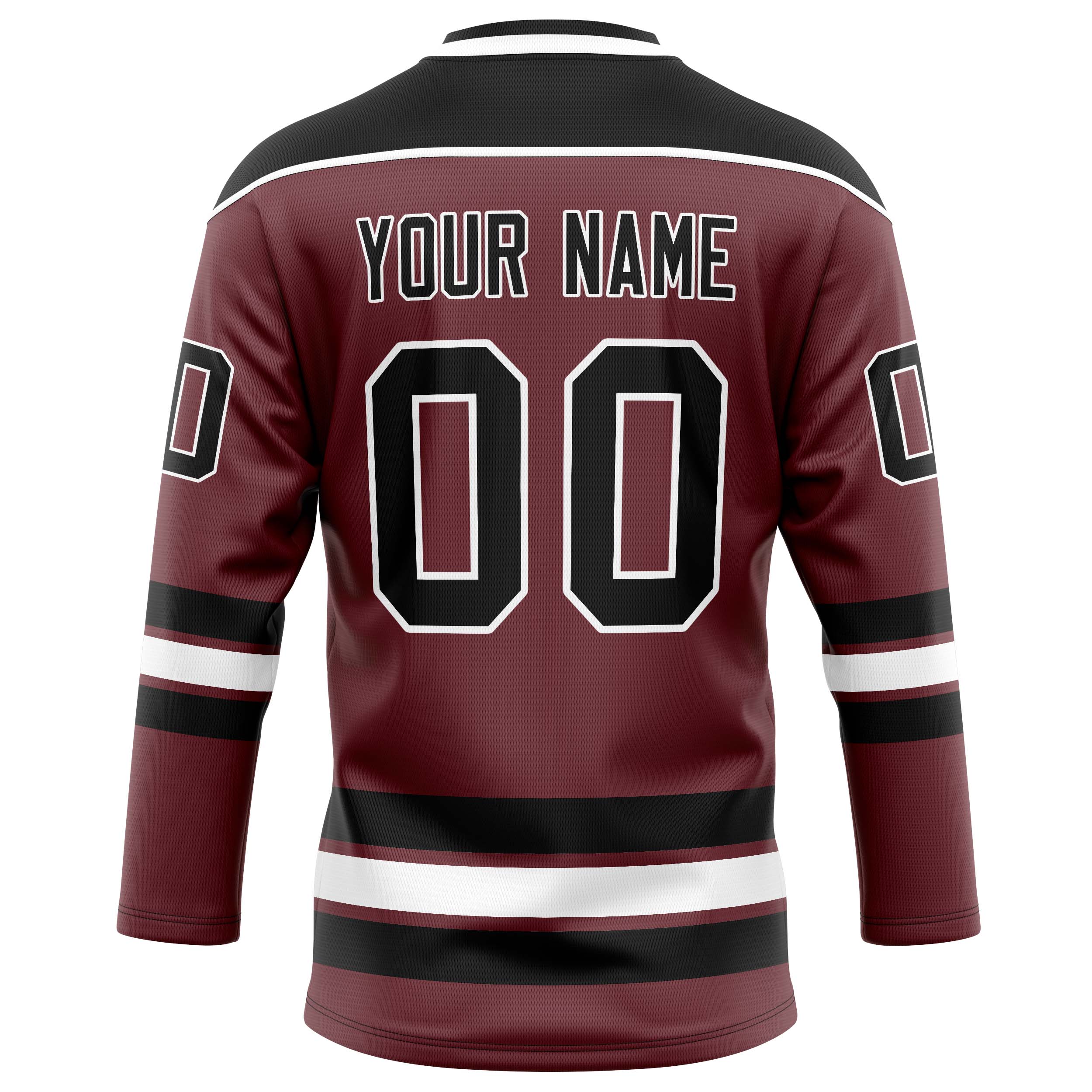 Custom Brown Black Solid Colour Hockey Jersey
