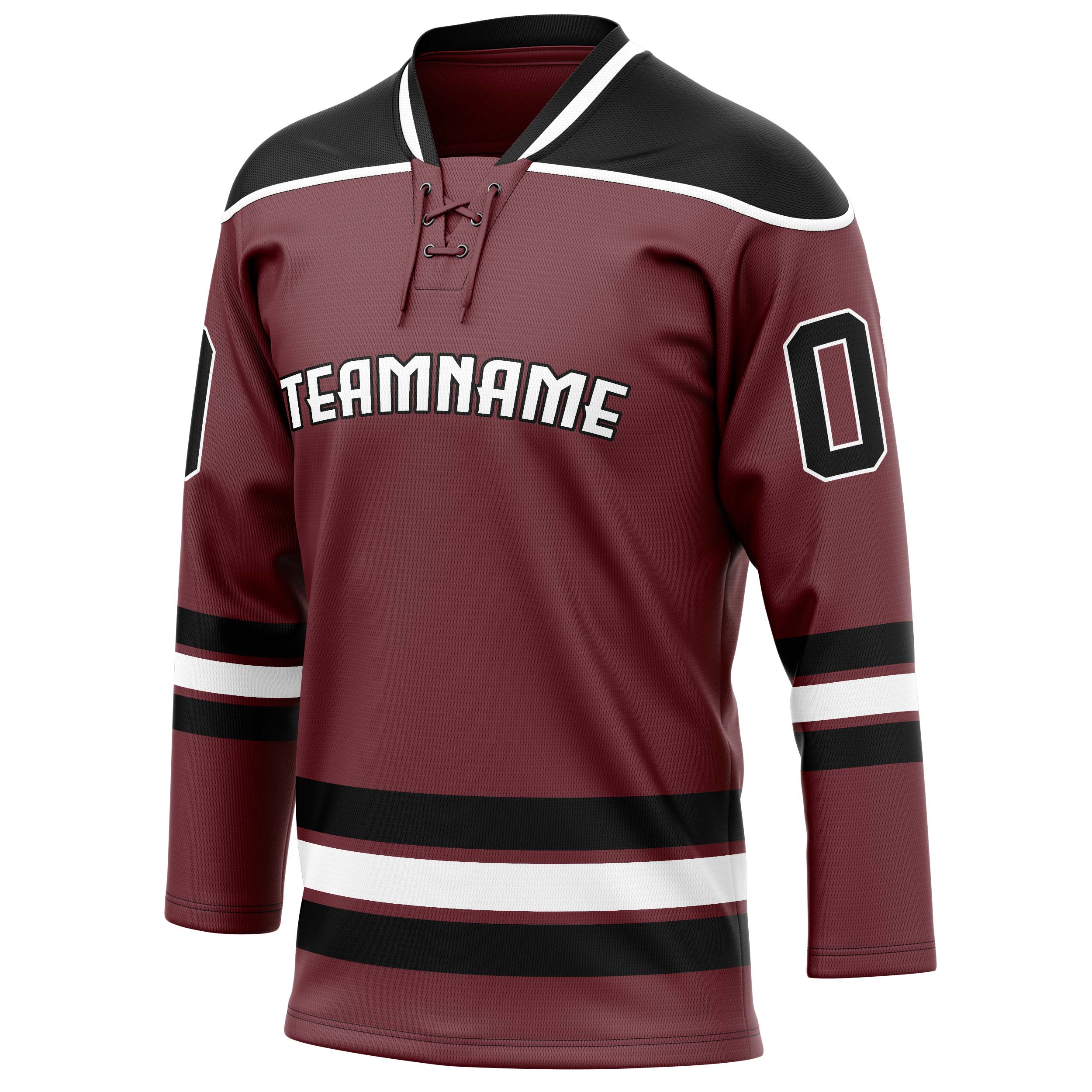 Custom Brown Black Solid Colour Hockey Jersey