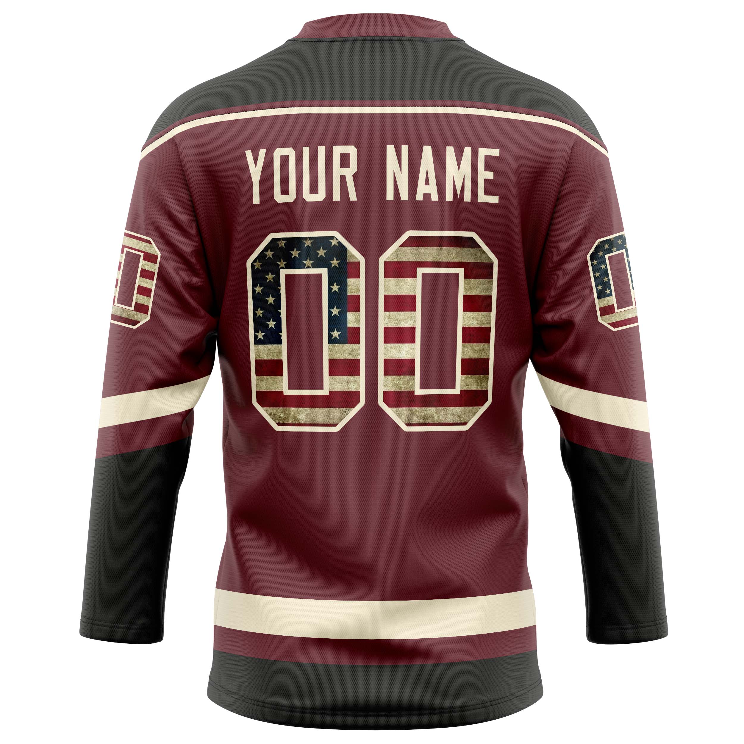 Custom Brown Cream Solid Colour Hockey Jersey