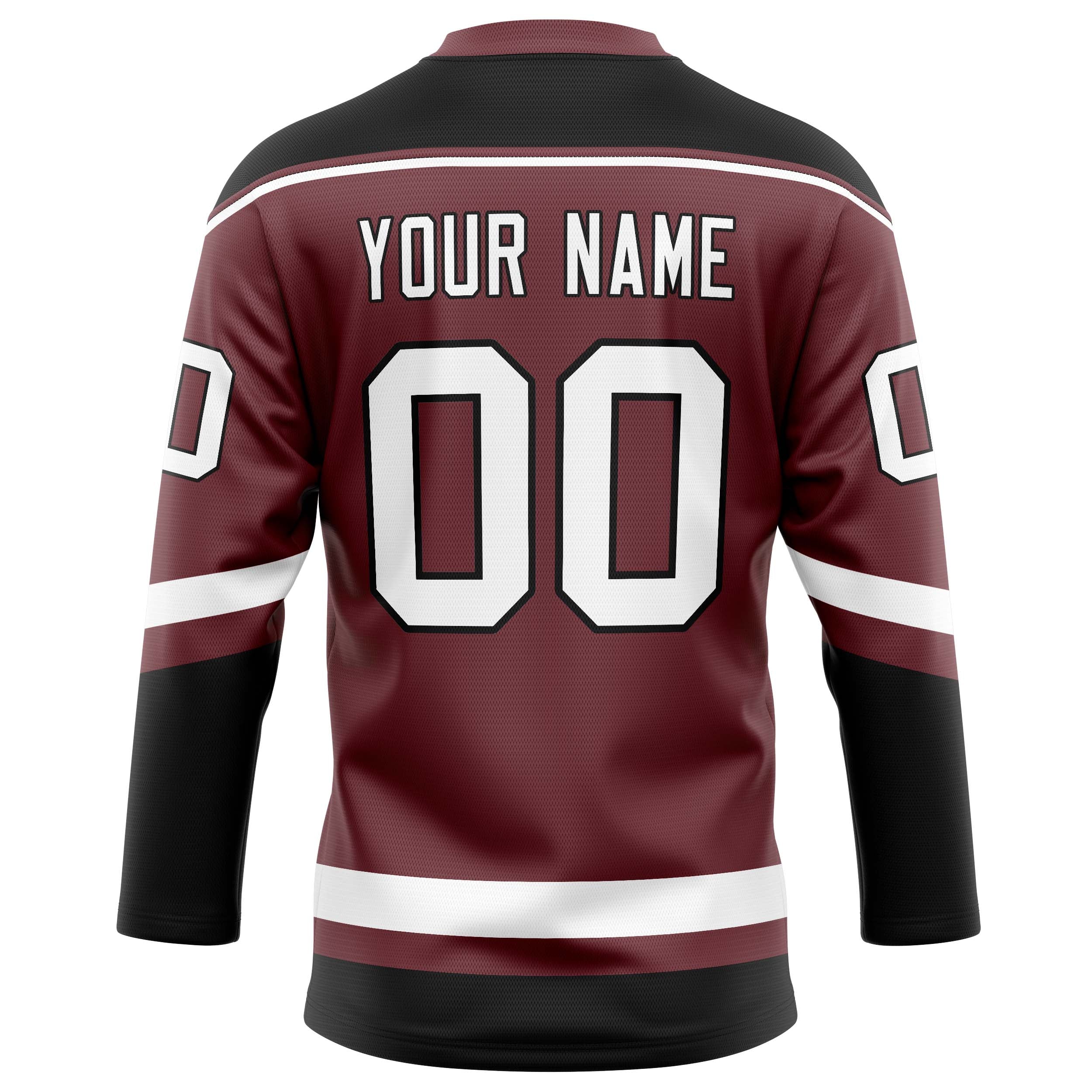 Custom Brown White Solid Colour Hockey Jersey