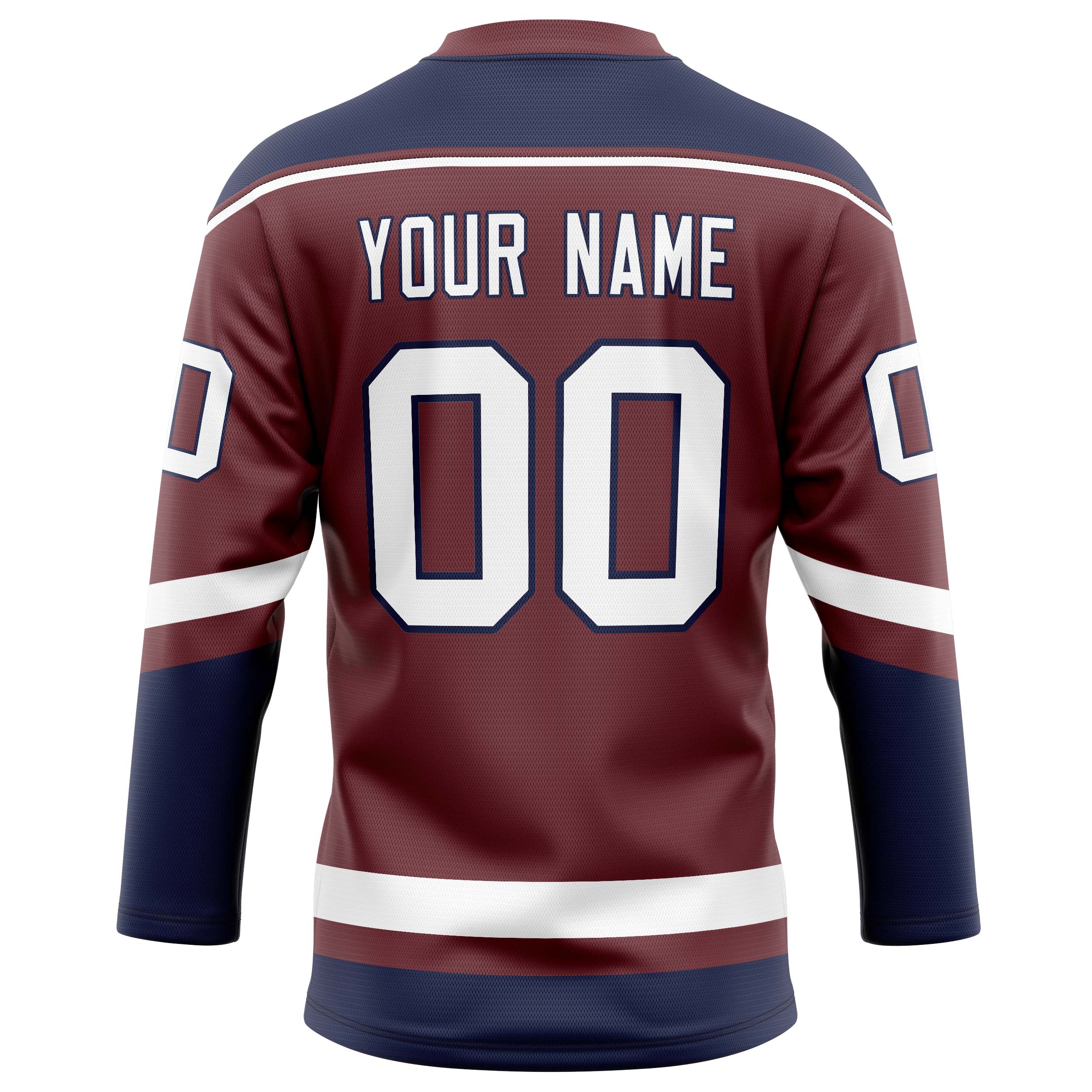 Custom Brown Navy Solid Colour Hockey Jersey