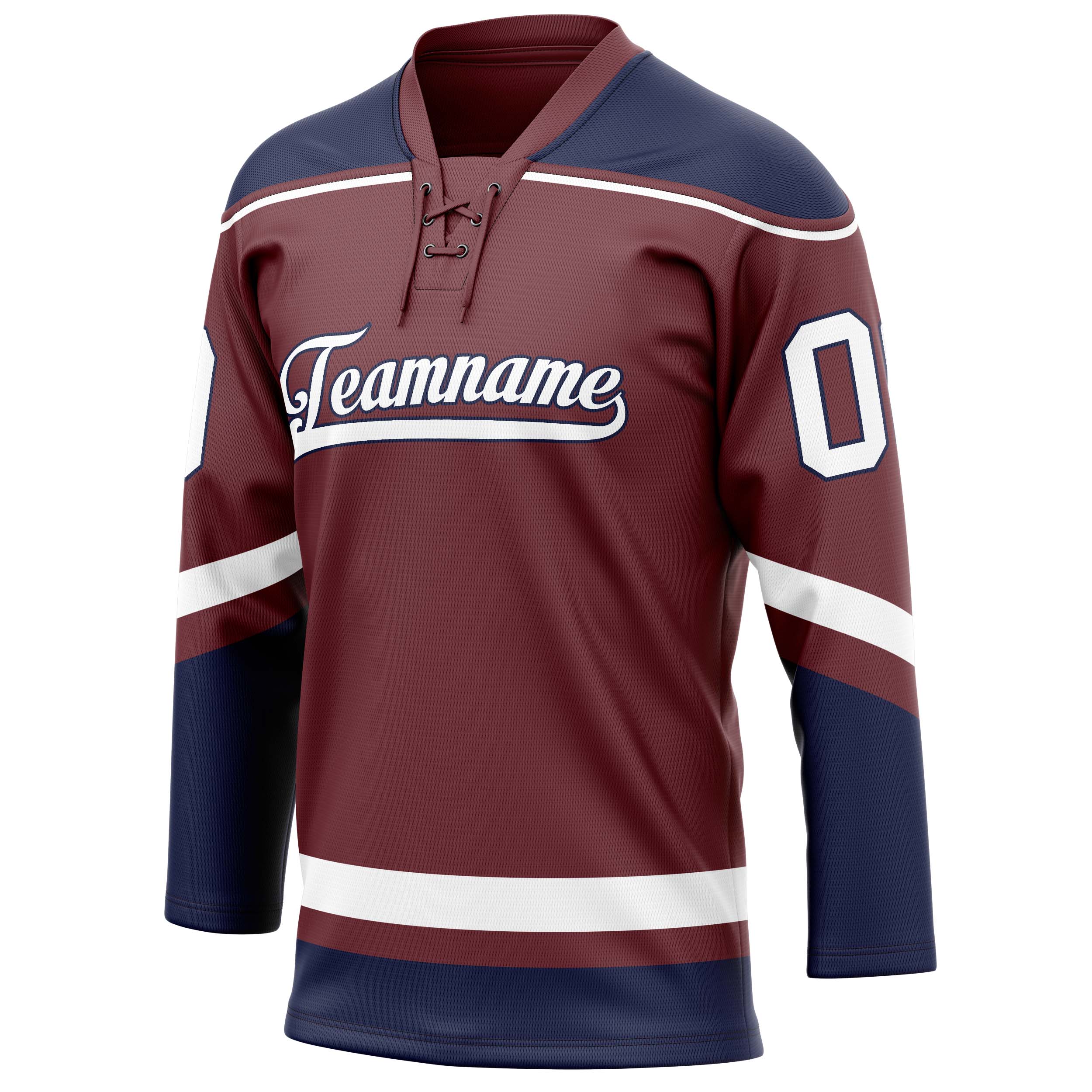Custom Brown Navy Solid Colour Hockey Jersey