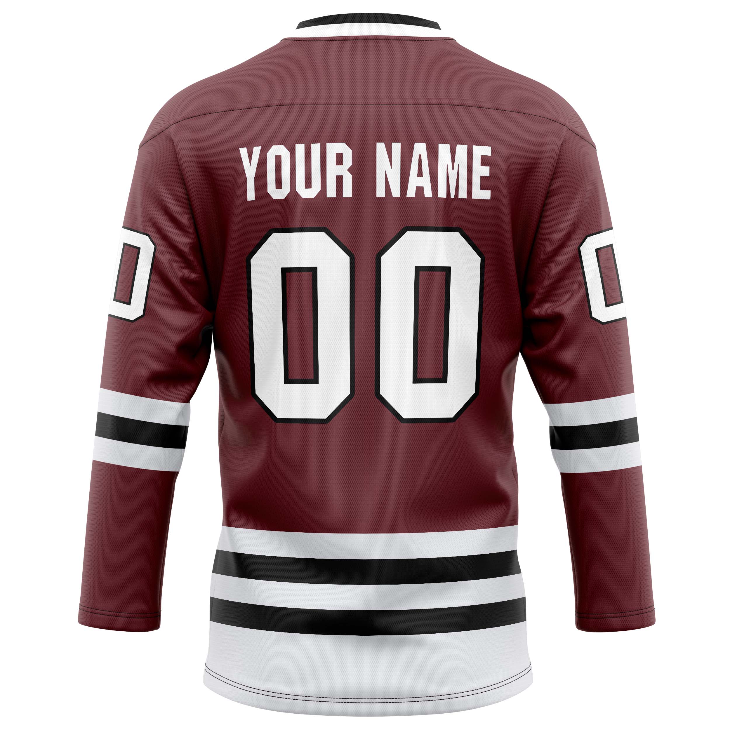 Custom Brown Black Solid Colour Hockey Jersey