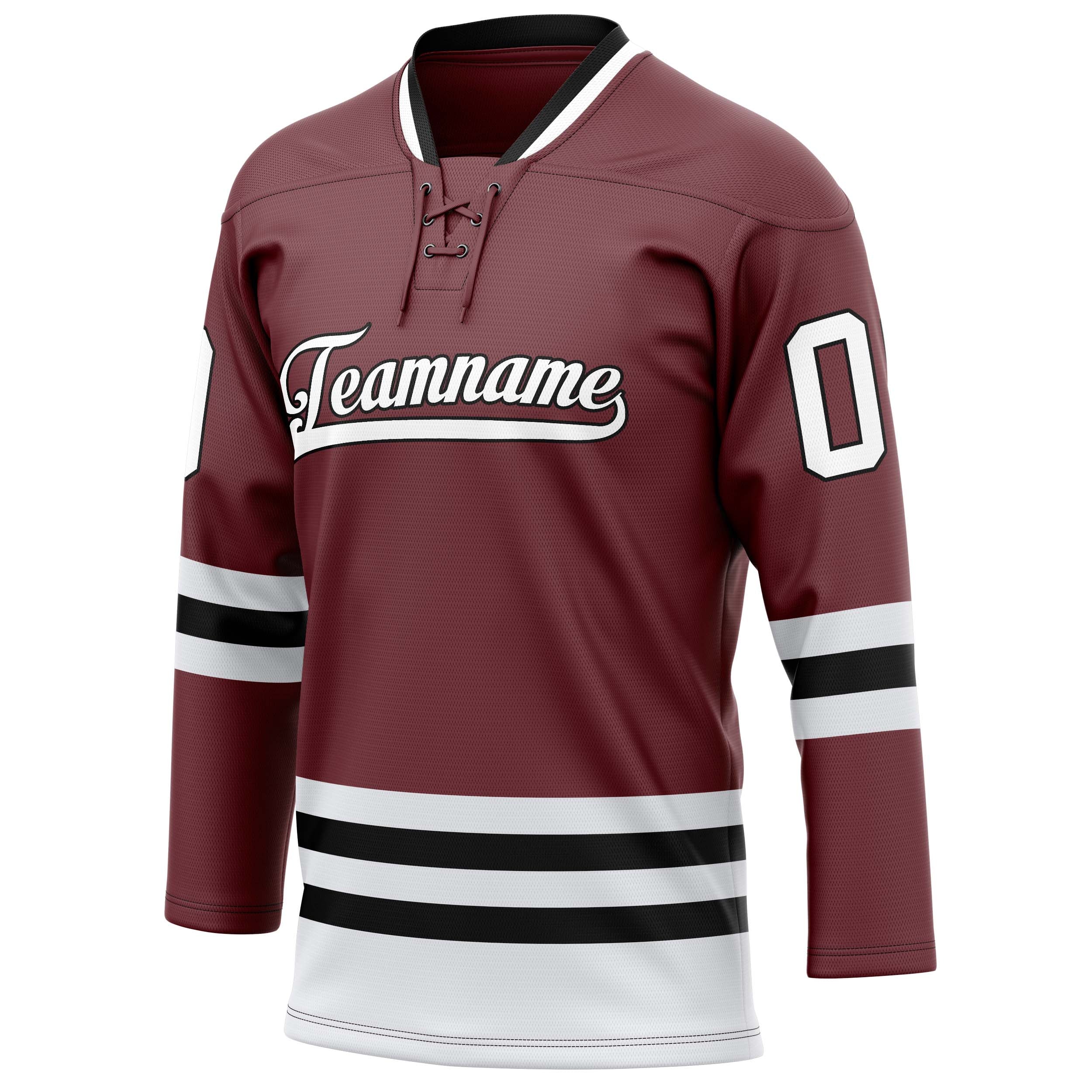 Custom Brown Black Solid Colour Hockey Jersey