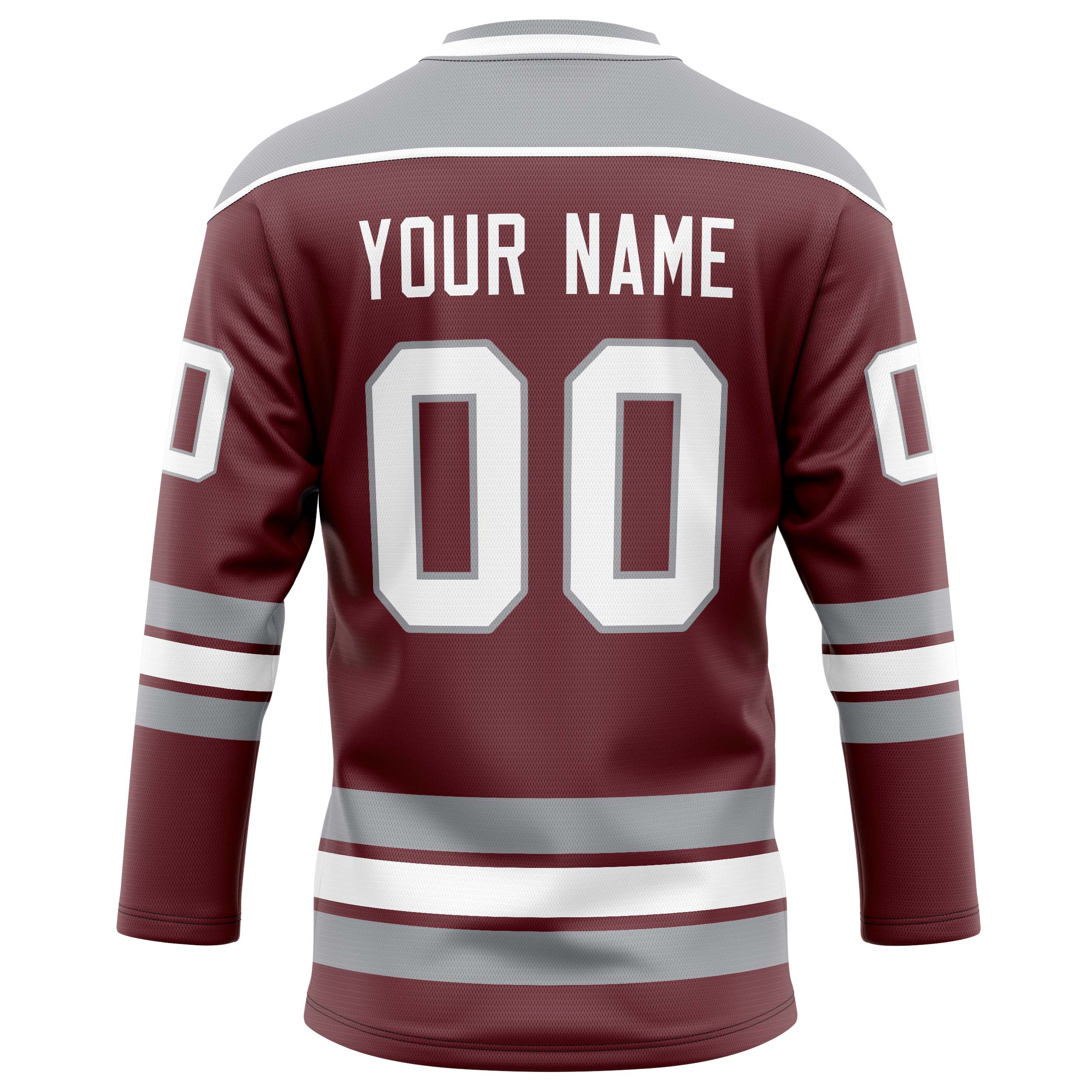 Custom Brown Gray Solid Colour Hockey Jersey