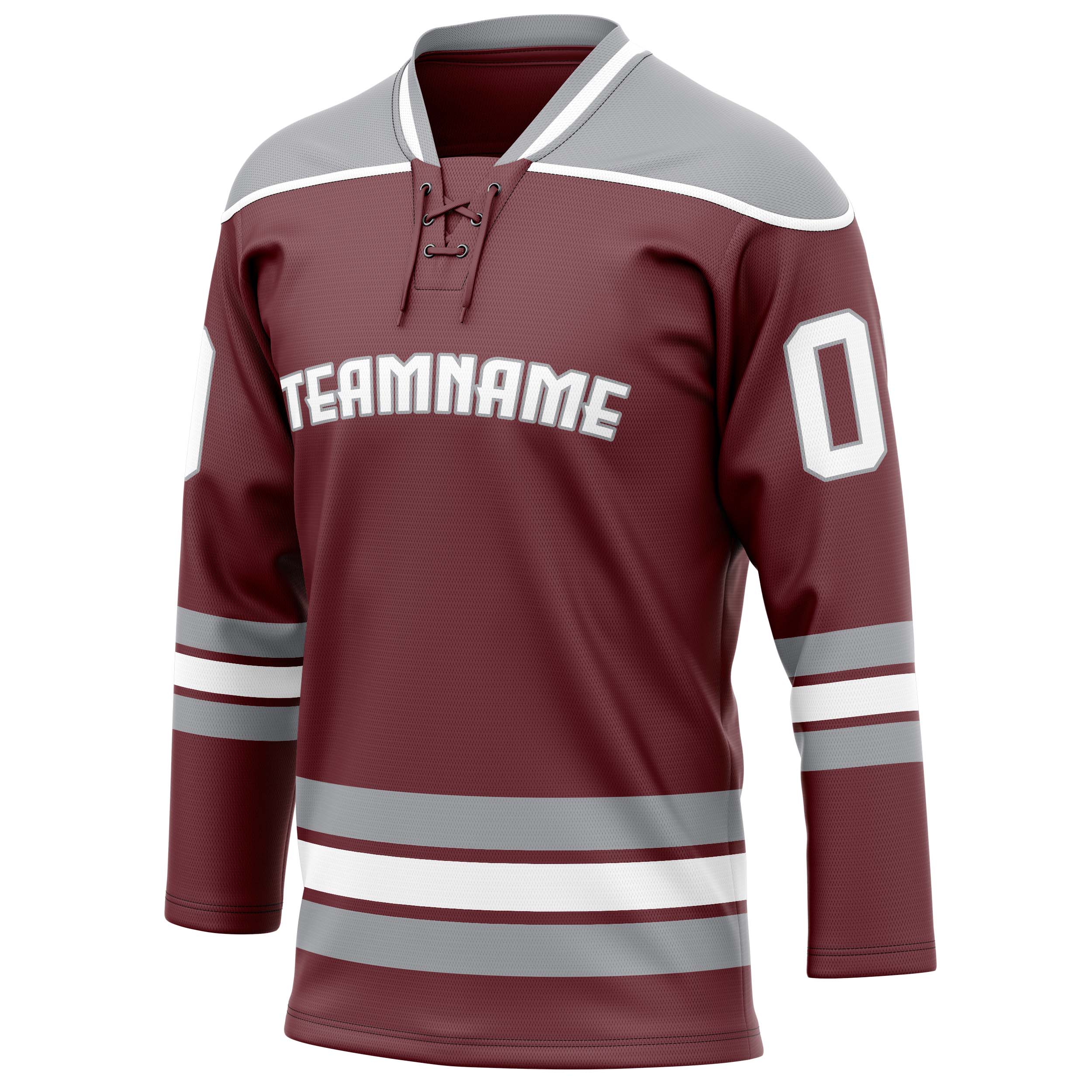 Custom Brown Gray Solid Colour Hockey Jersey