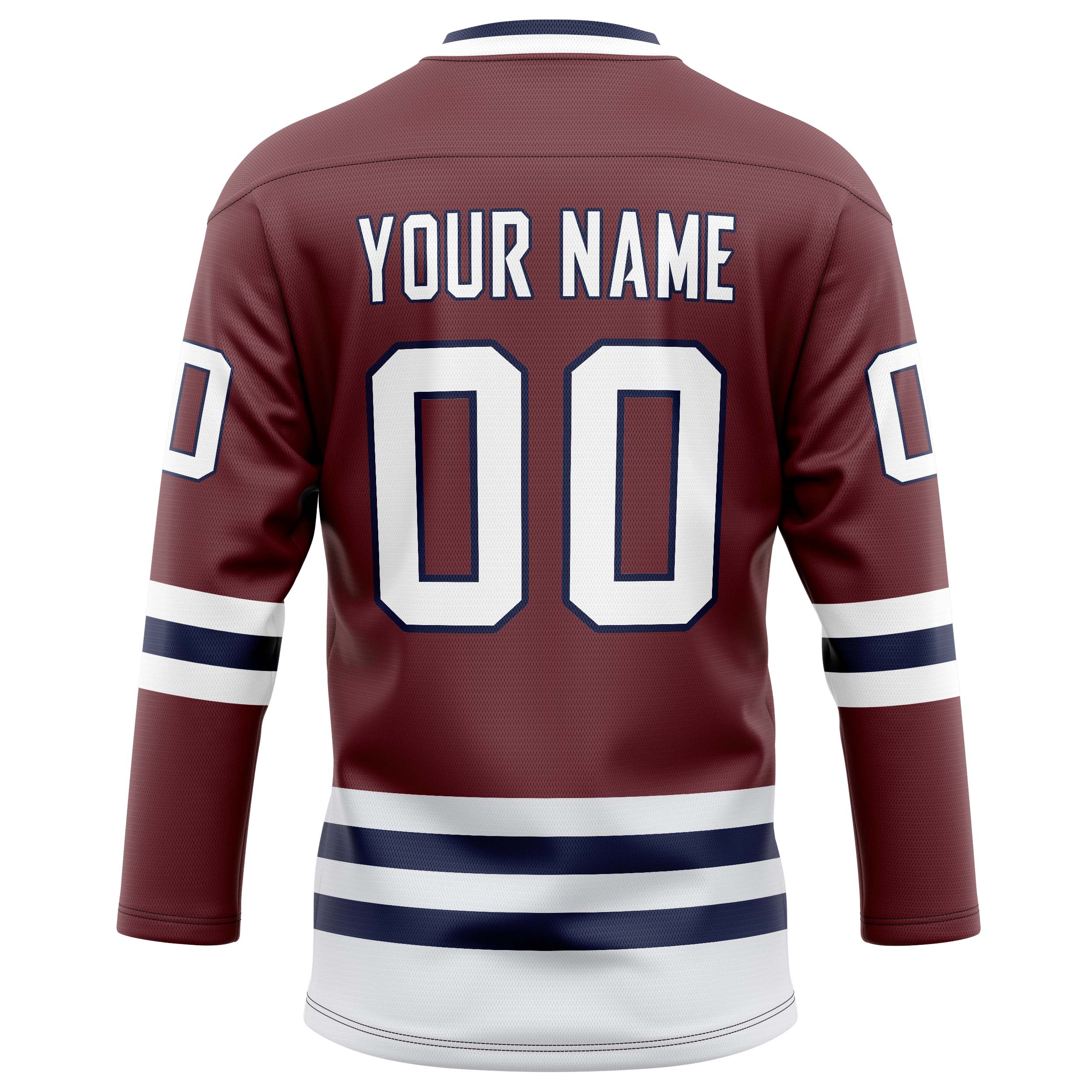 Custom Brown White Solid Colour Hockey Jersey