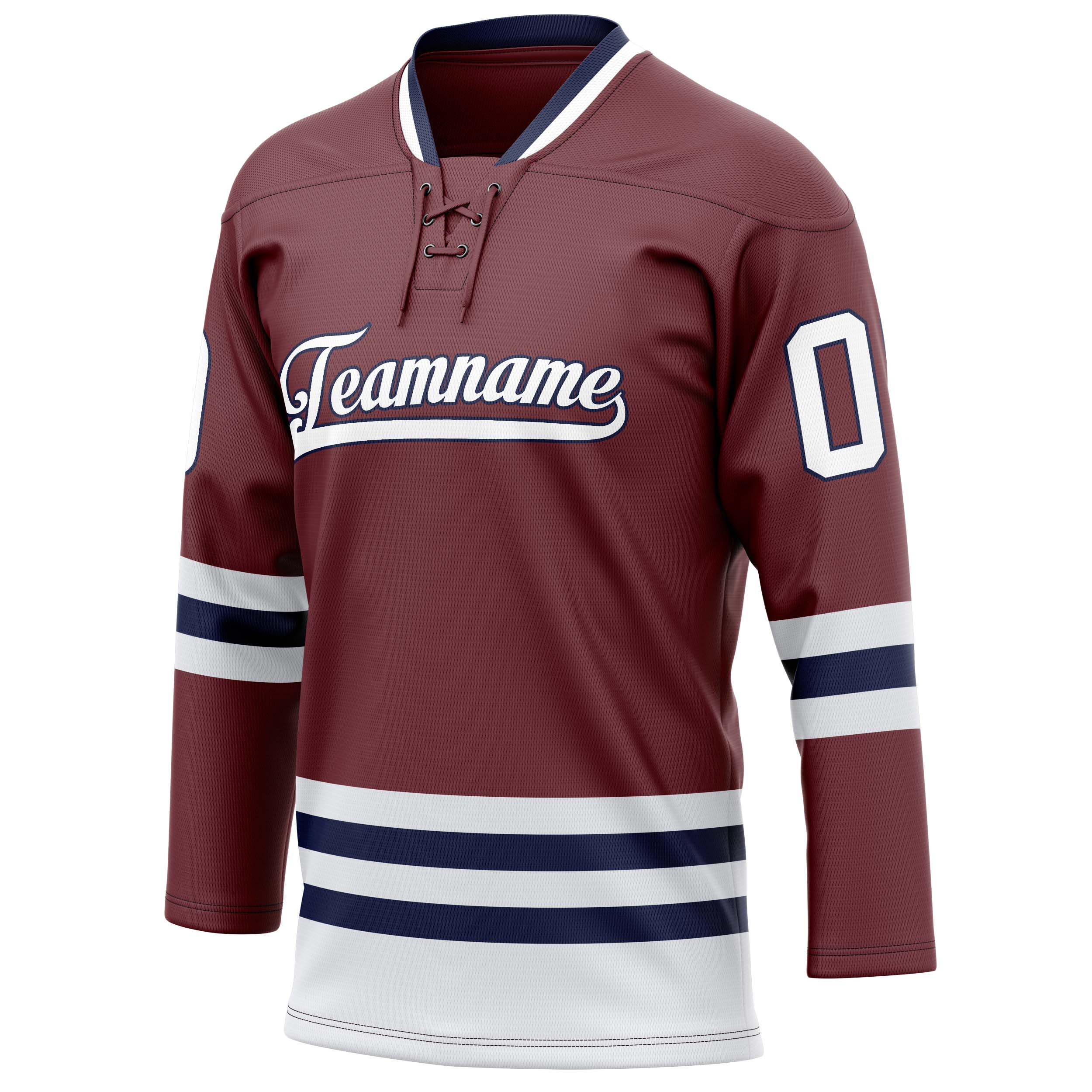 Custom Brown White Solid Colour Hockey Jersey