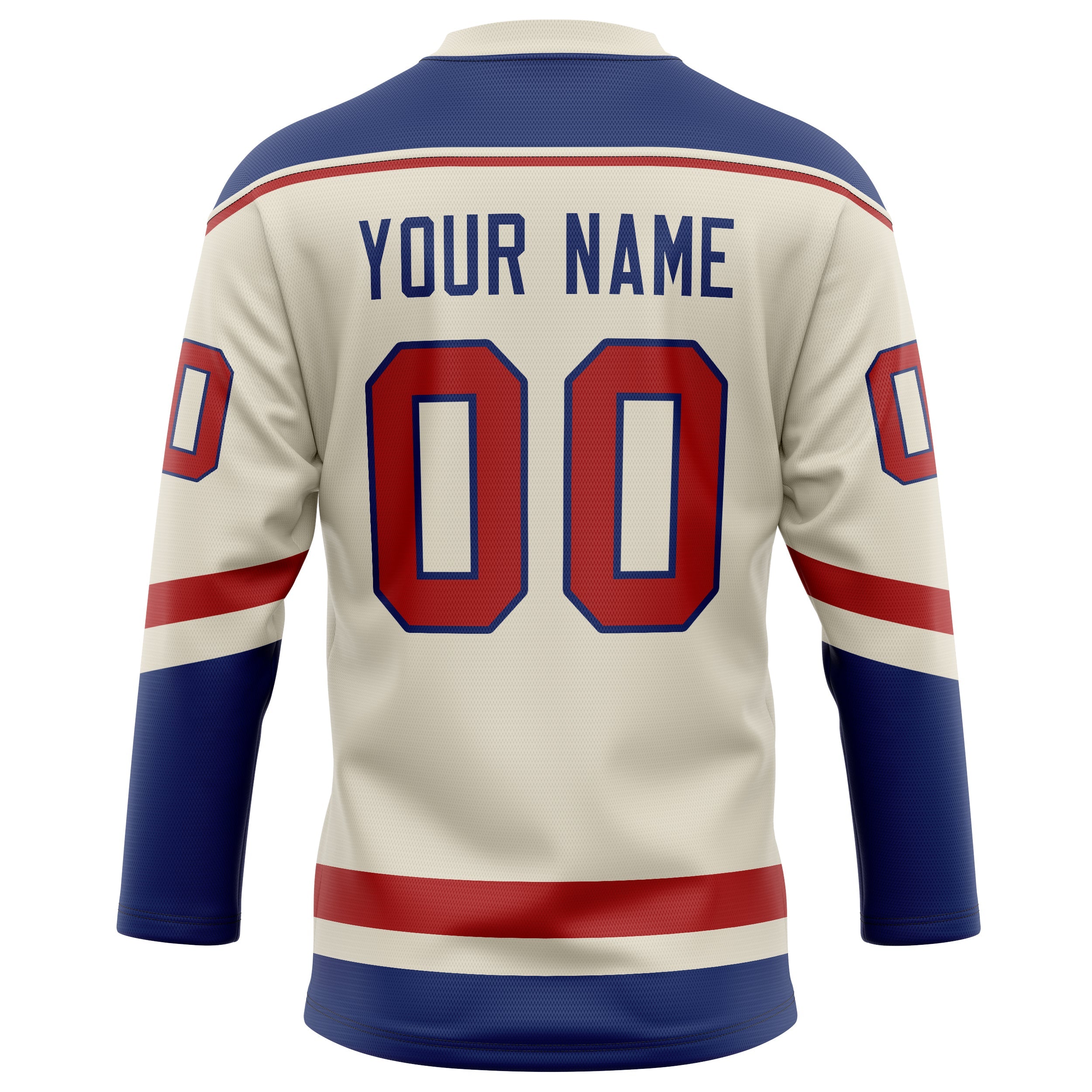 Custom Cream Royal Solid Colour Hockey Jersey