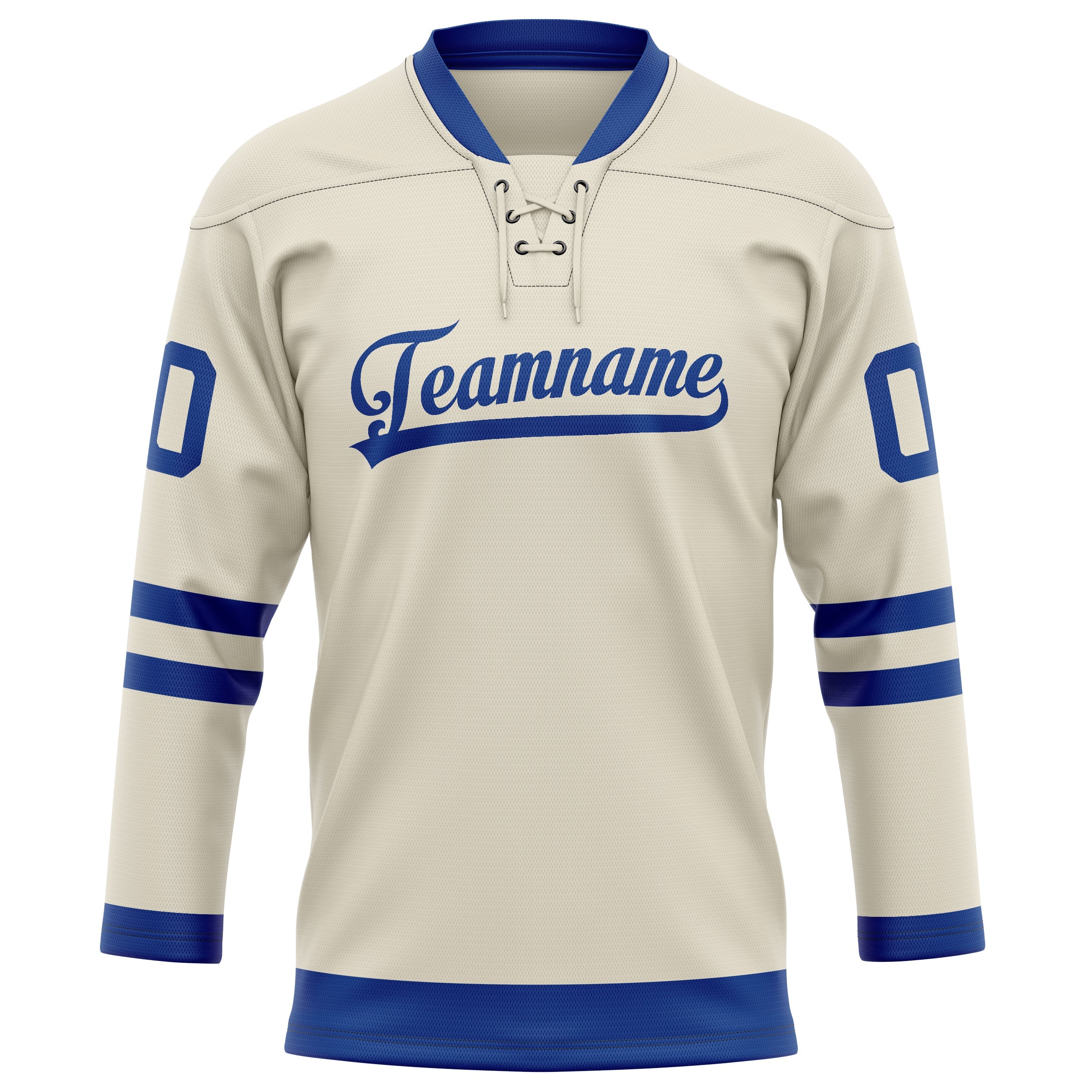 Custom Cream Royal Solid Colour Hockey Jersey