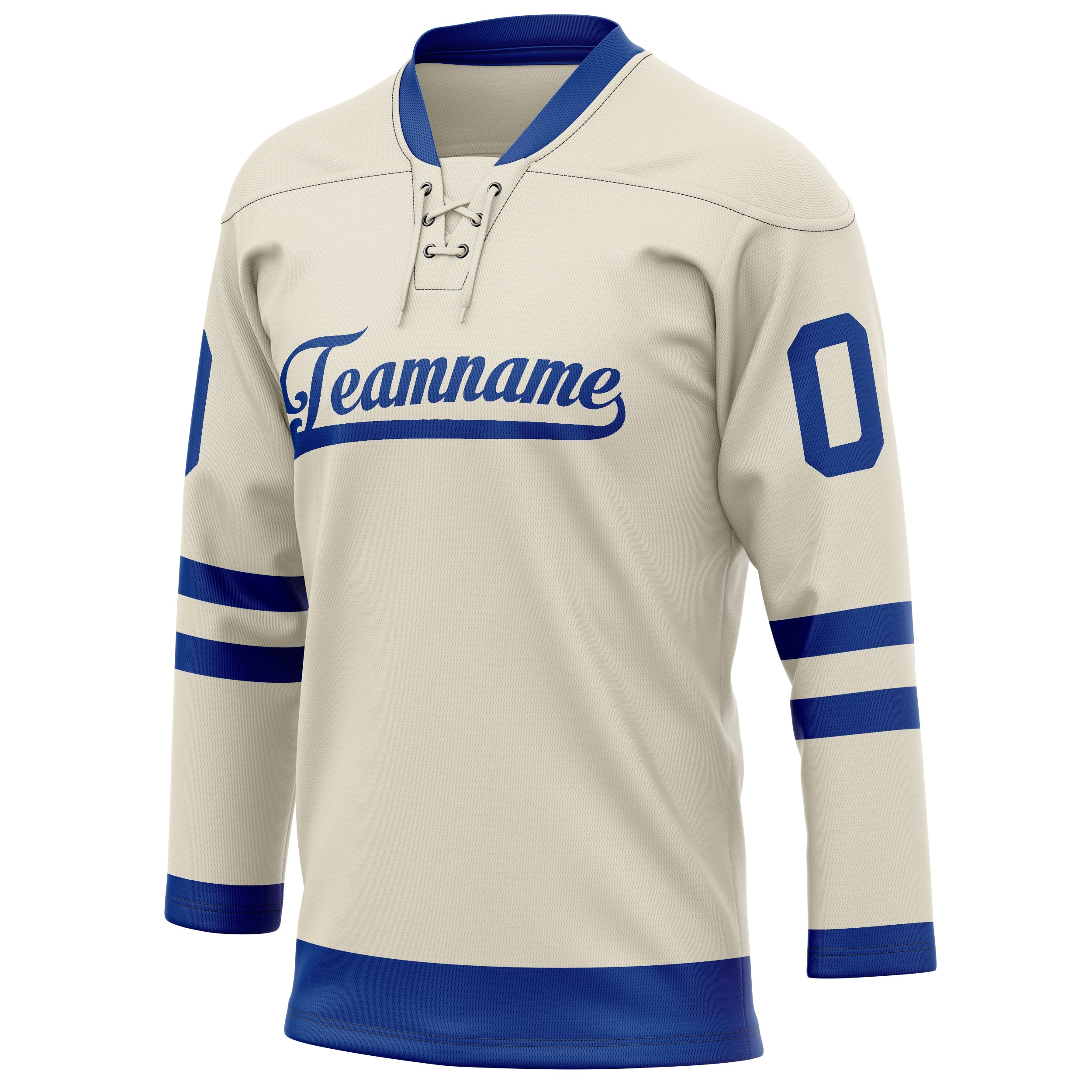 Custom Cream Royal Solid Colour Hockey Jersey