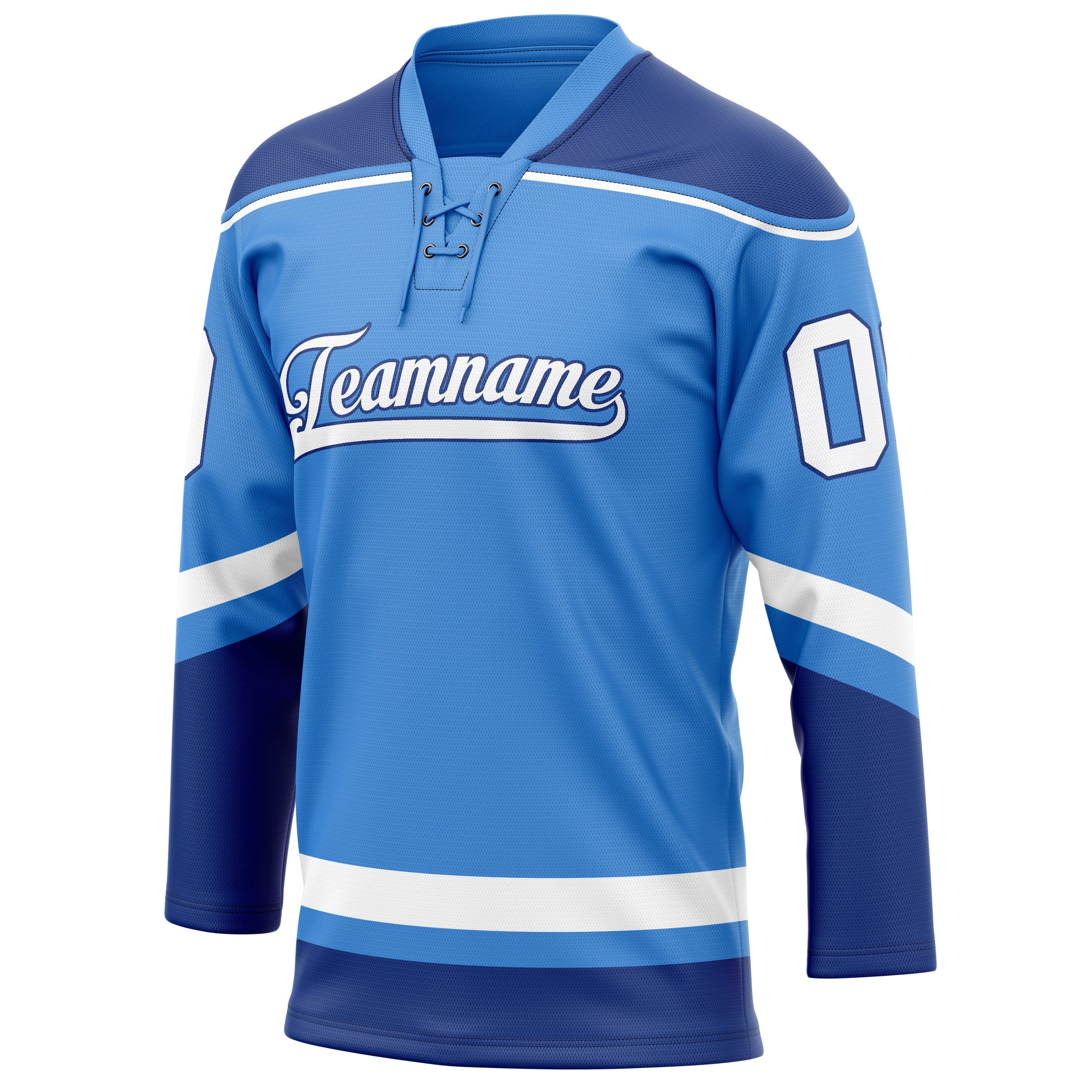 Custom Electric Blue Navy Solid Colour Hockey Jersey