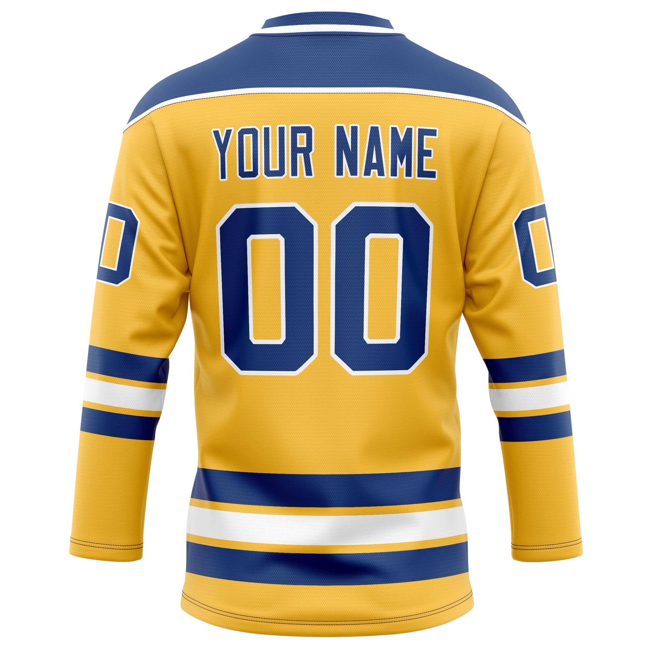 Custom Gold Royal Solid Colour Hockey Jersey