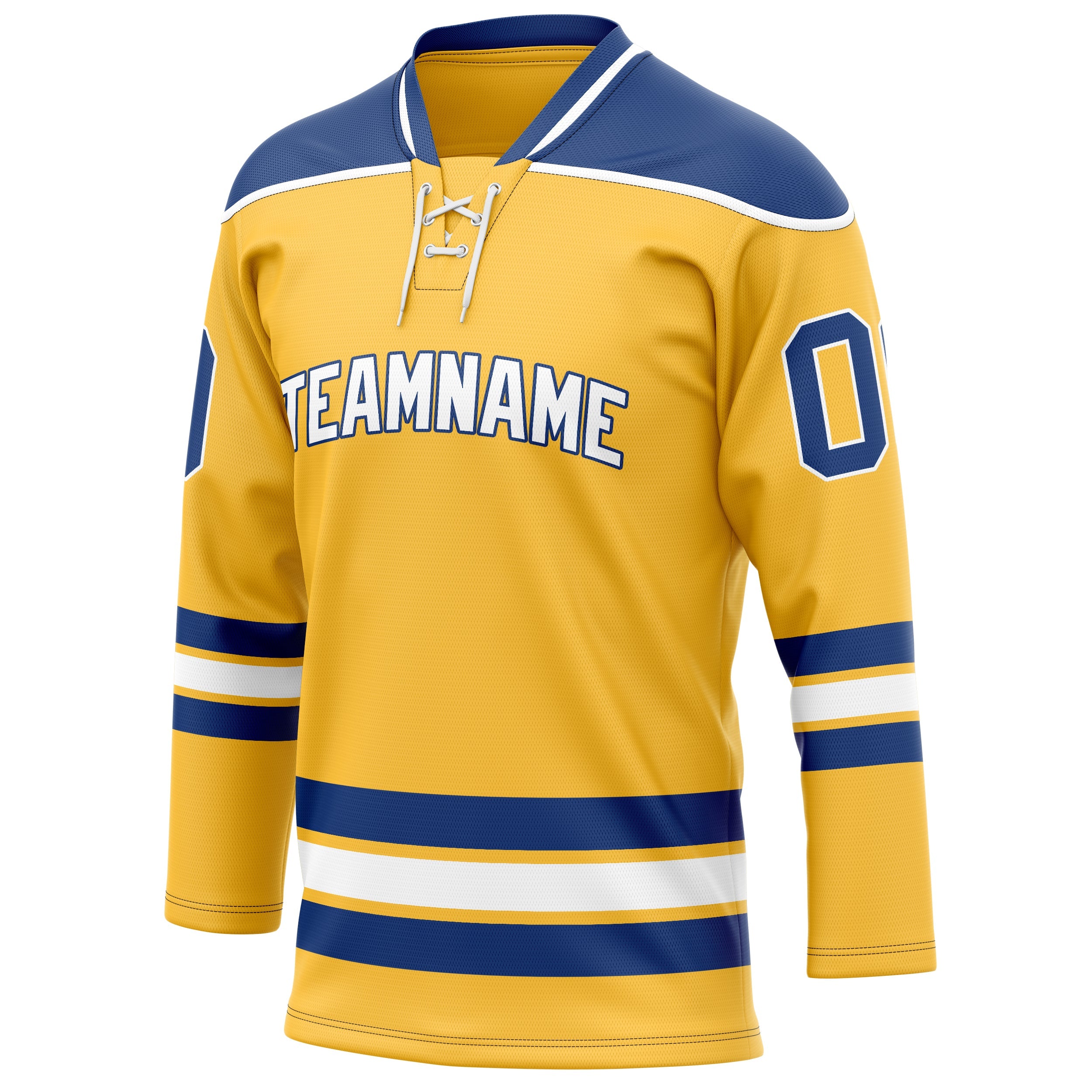 Custom Gold Royal Solid Colour Hockey Jersey