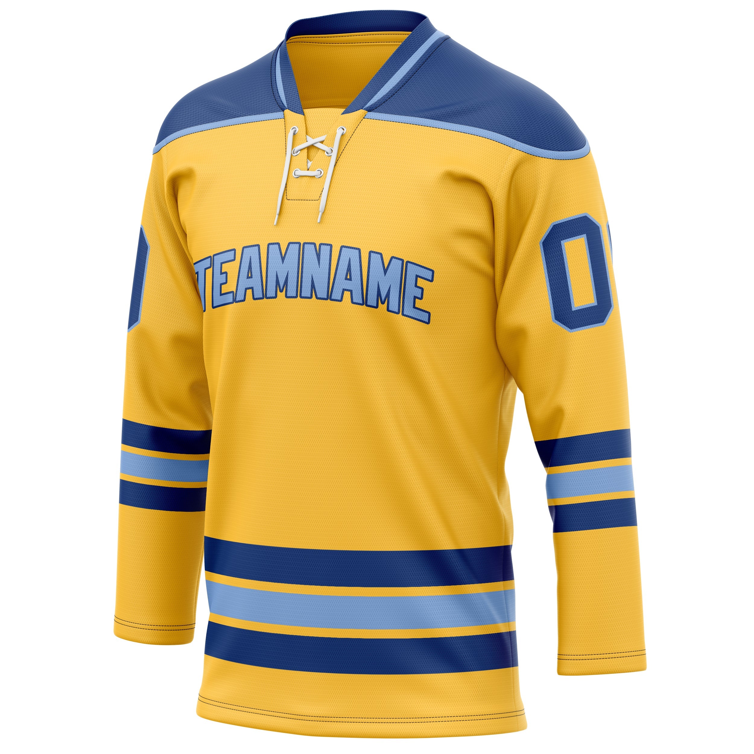 Custom Gold Royal Solid Colour Hockey Jersey