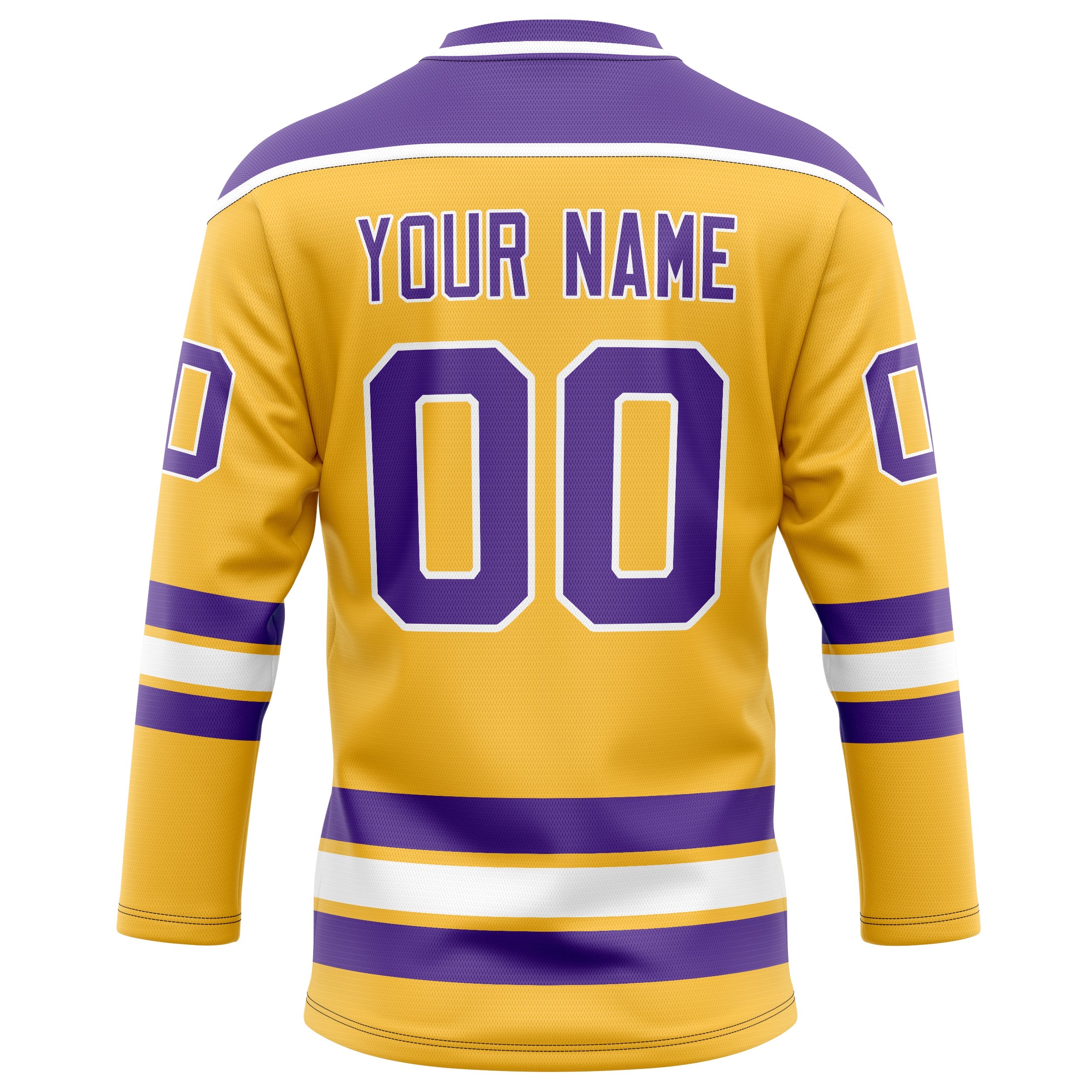Custom Gold Purple Solid Colour Hockey Jersey