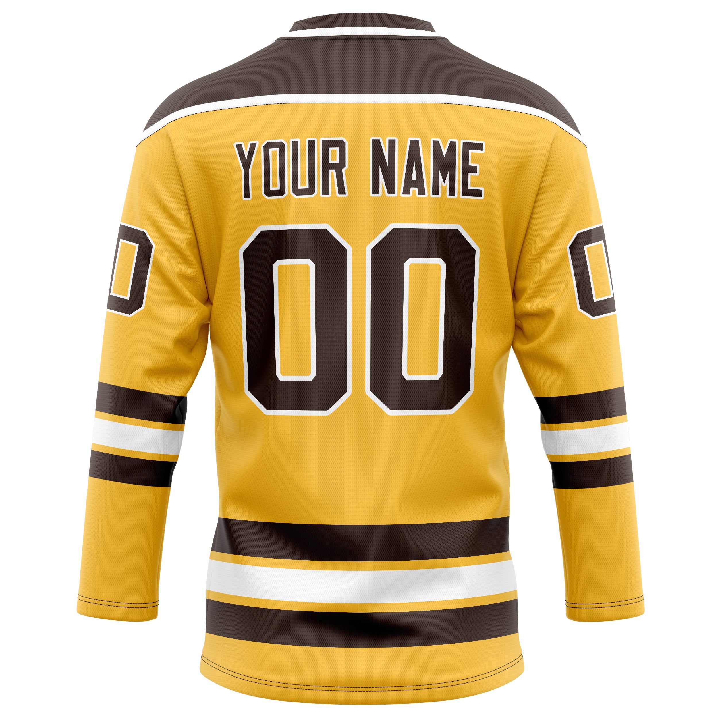 Custom Gold Brown Solid Colour Hockey Jersey
