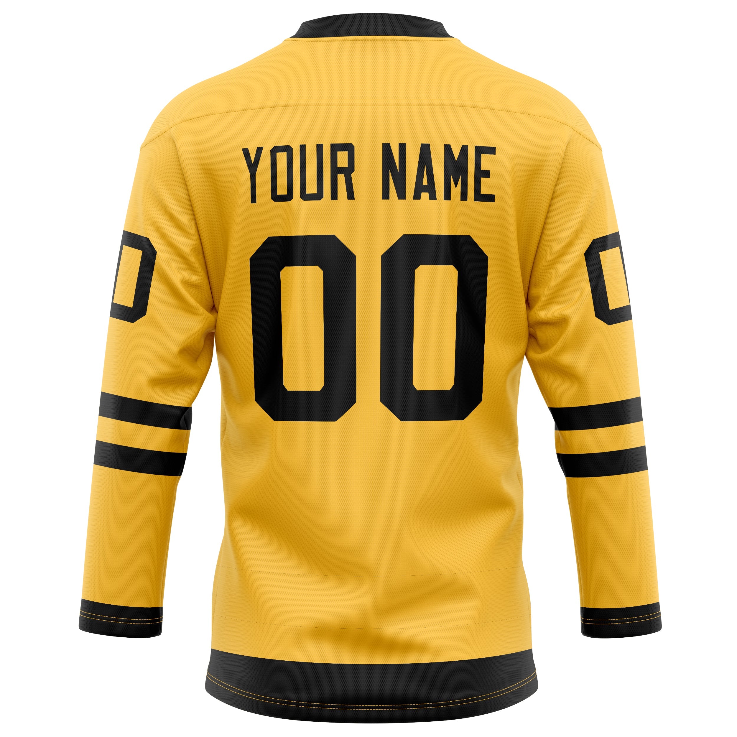 Custom Gold Black Solid Colour Hockey Jersey