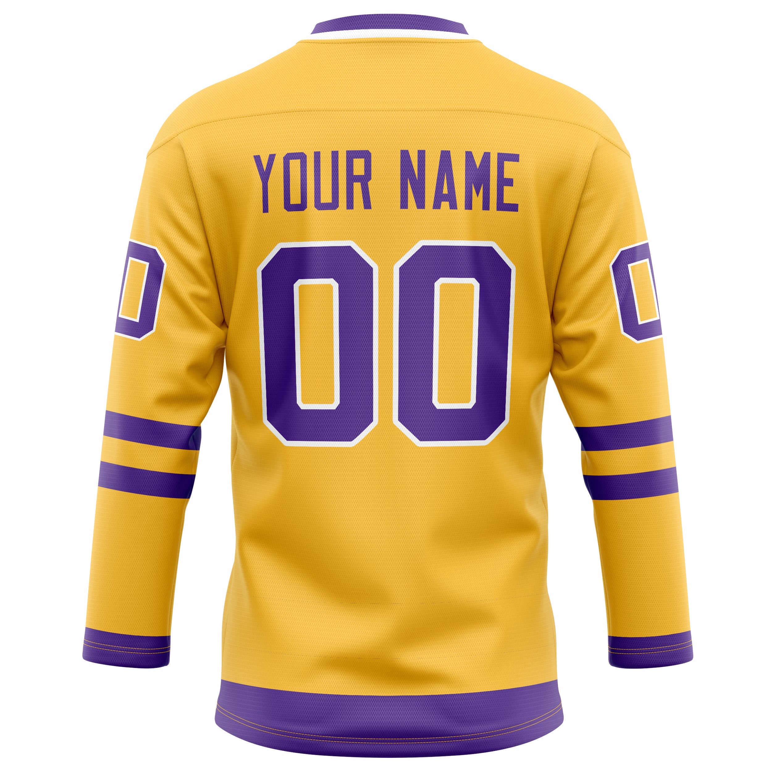 Custom Gold Purple Solid Colour Hockey Jersey