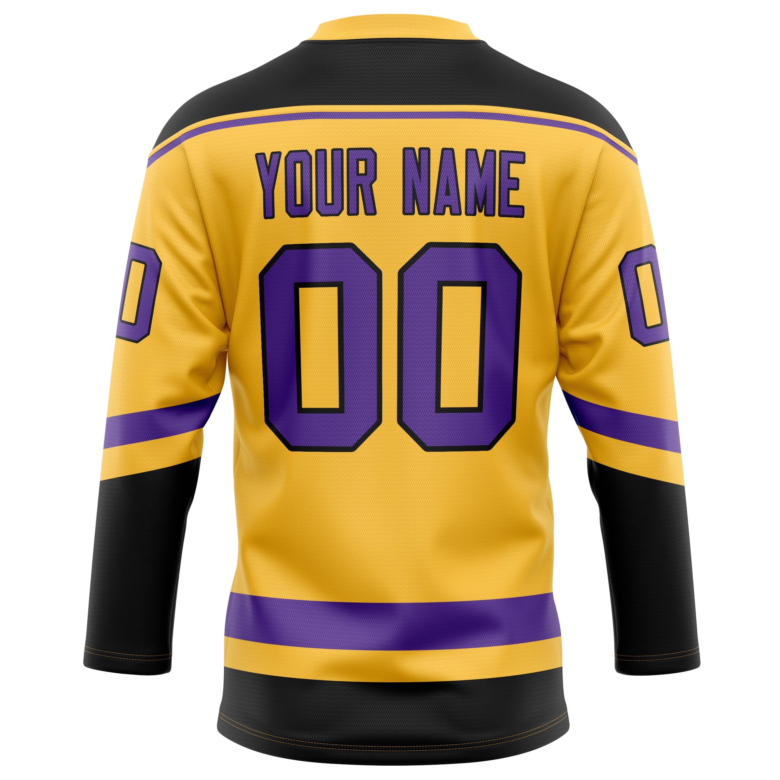 Custom Gold Purple Solid Colour Hockey Jersey
