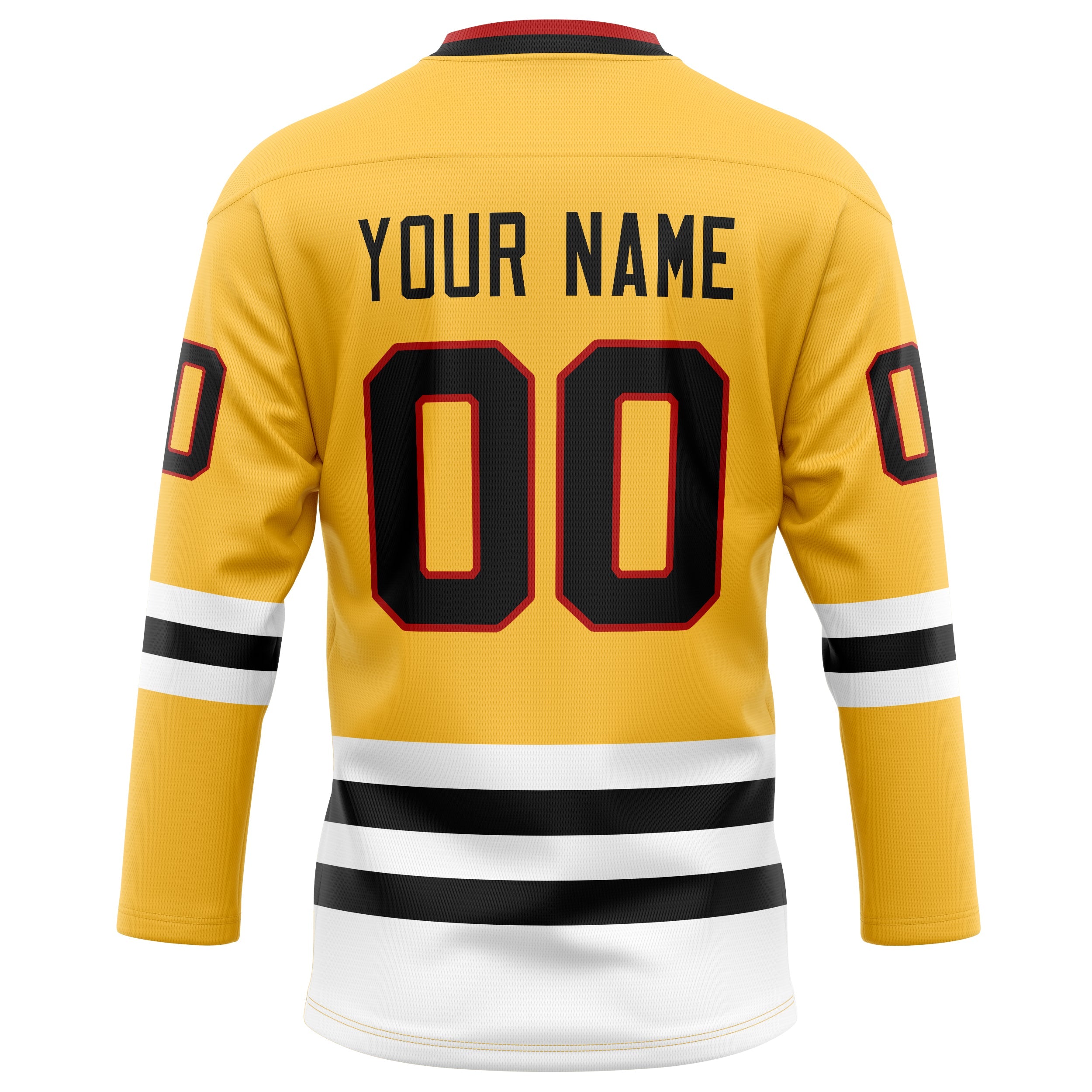 Custom Gold Black Solid Colour Hockey Jersey
