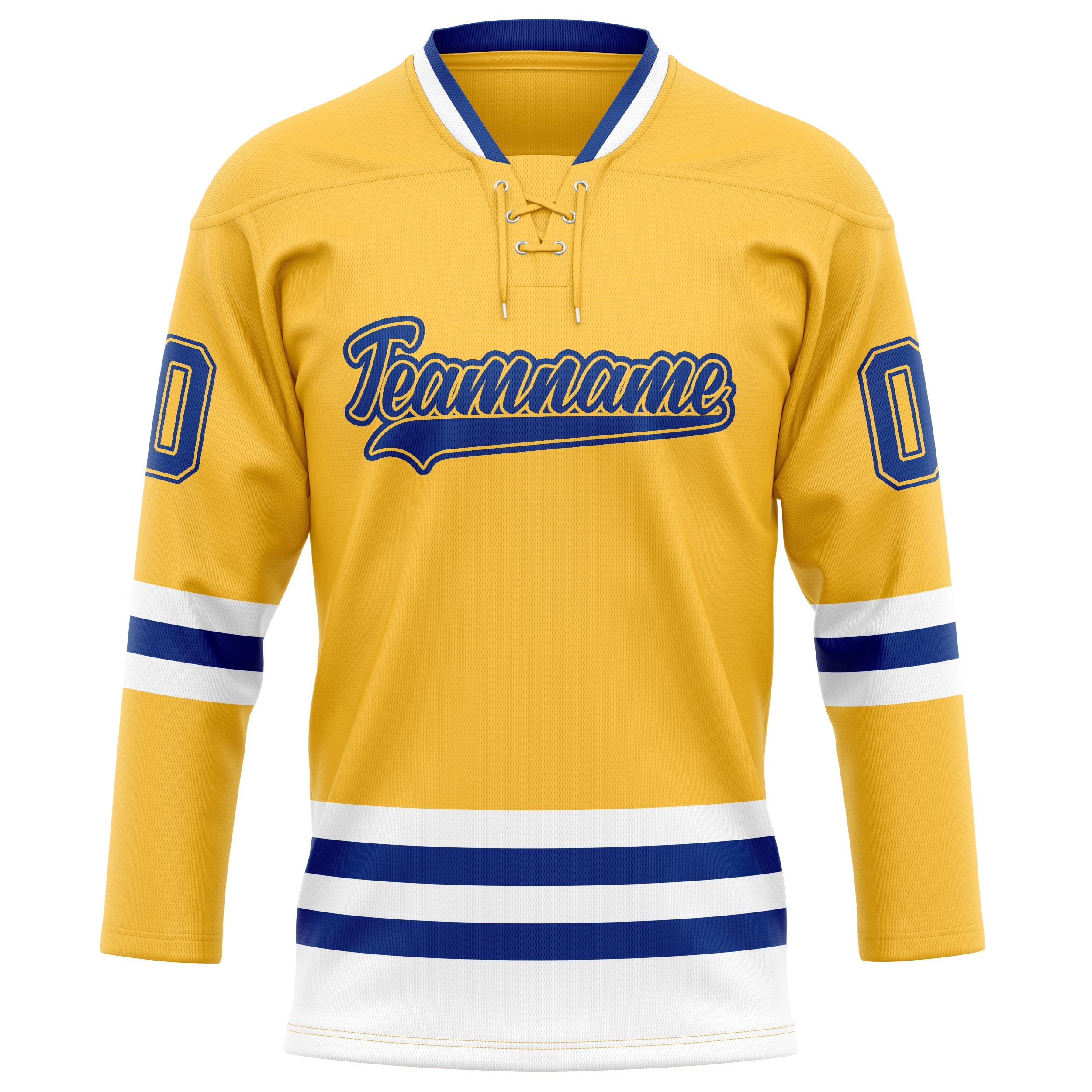 Custom Gold Royal Solid Colour Hockey Jersey
