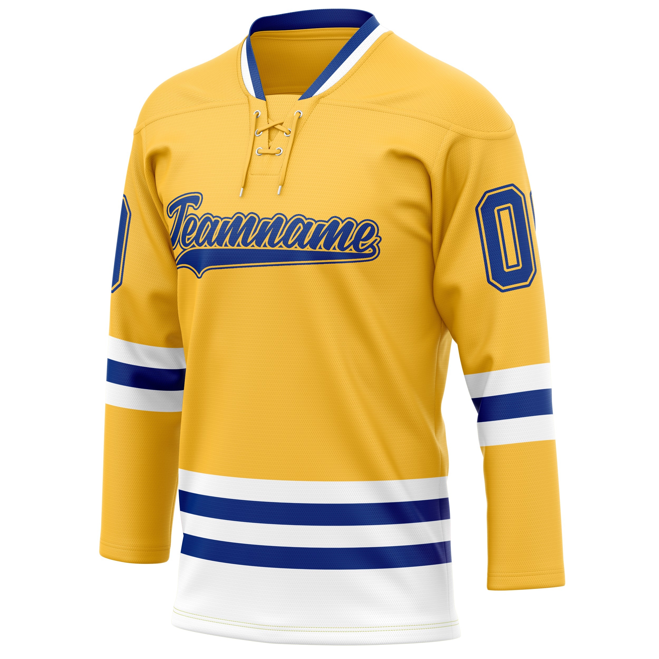 Custom Gold Royal Solid Colour Hockey Jersey