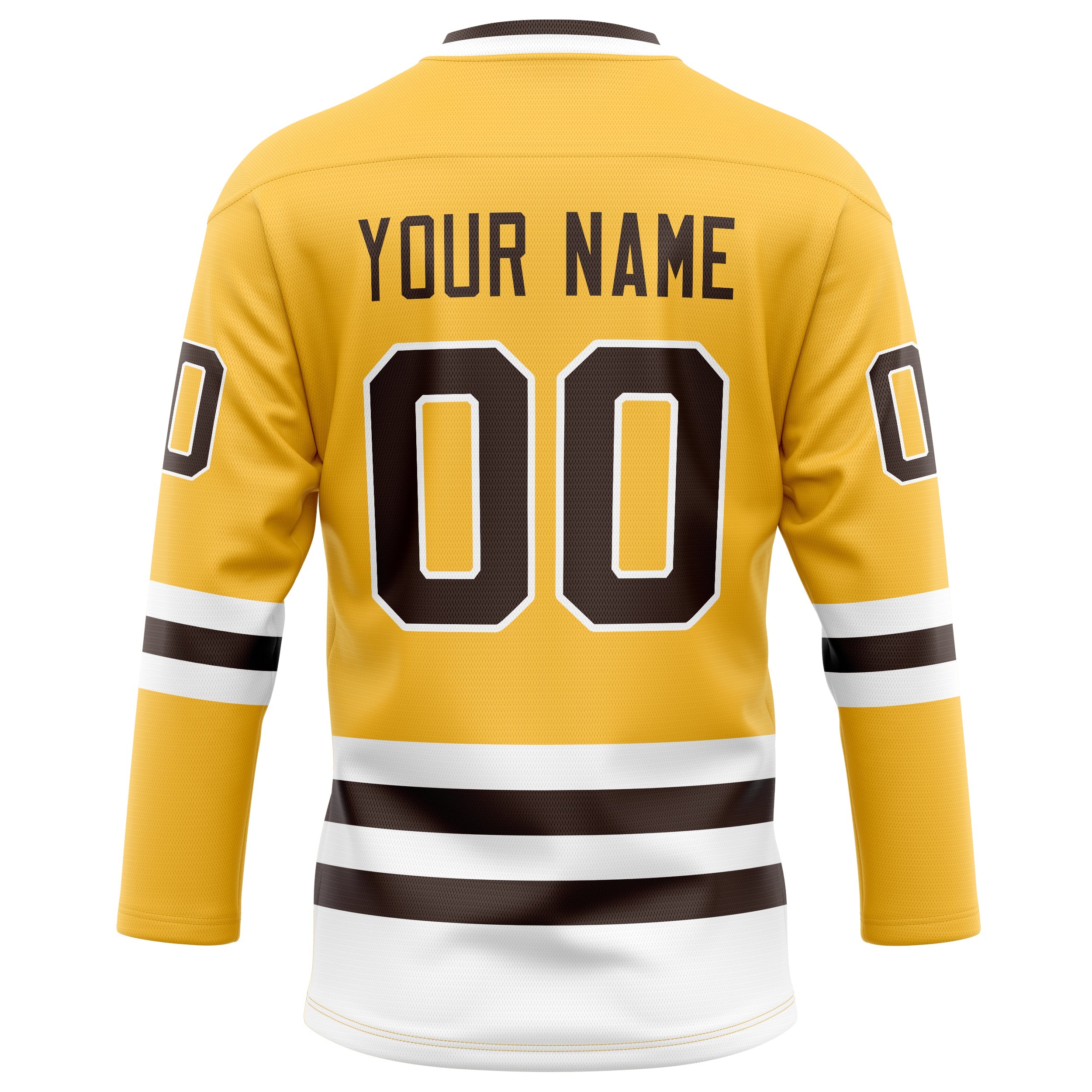 Custom Gold Brown Solid Colour Hockey Jersey